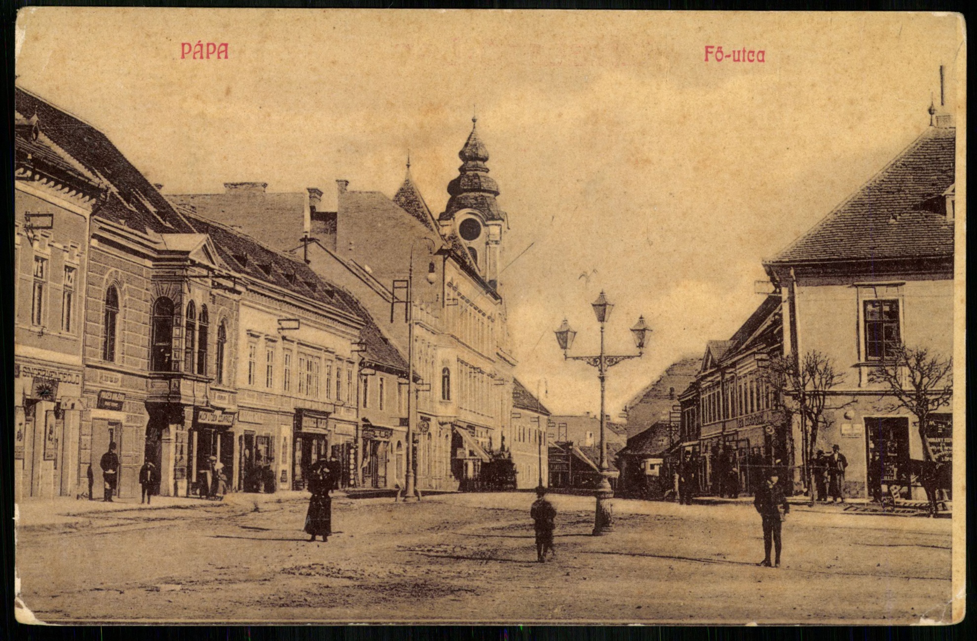 Pápa; Fő utca (Magyar Kereskedelmi és Vendéglátóipari Múzeum CC BY-NC-ND)