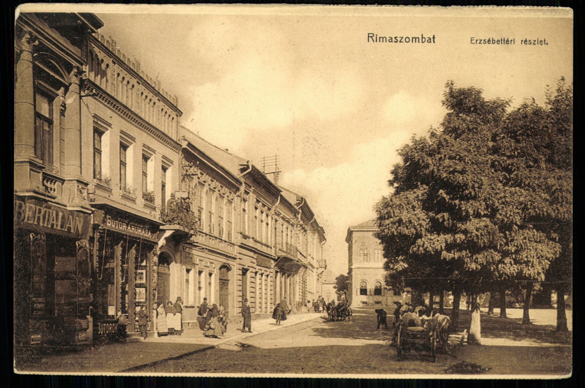 Rimaszombat; Erzsébet téri részlet (Magyar Kereskedelmi és Vendéglátóipari Múzeum CC BY-NC-ND)