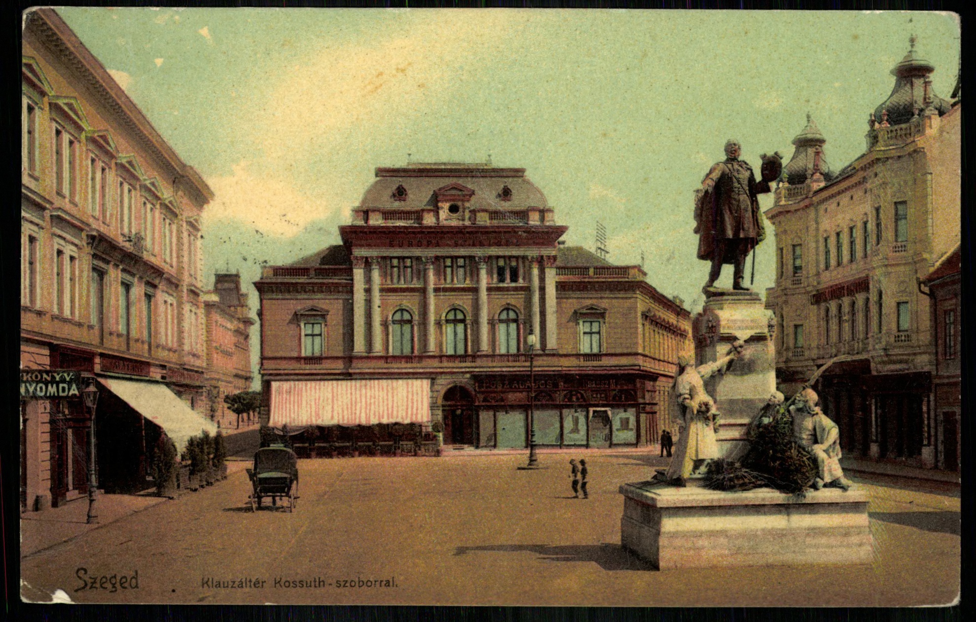 Szeged; Klauzál tér Kossuth szoborral (Magyar Kereskedelmi és Vendéglátóipari Múzeum CC BY-NC-ND)