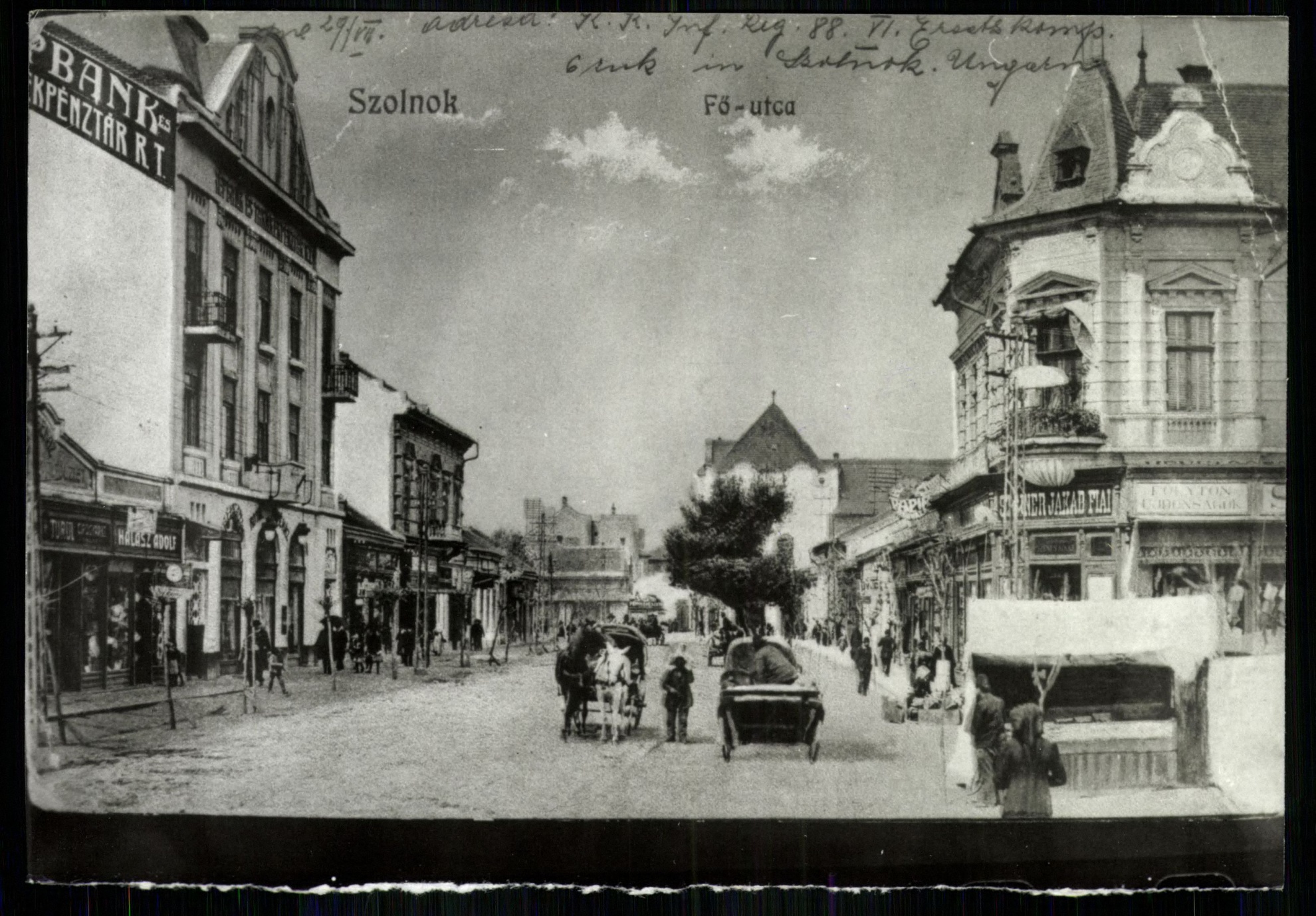Szolnok; Fő utca (Magyar Kereskedelmi és Vendéglátóipari Múzeum CC BY-NC-ND)