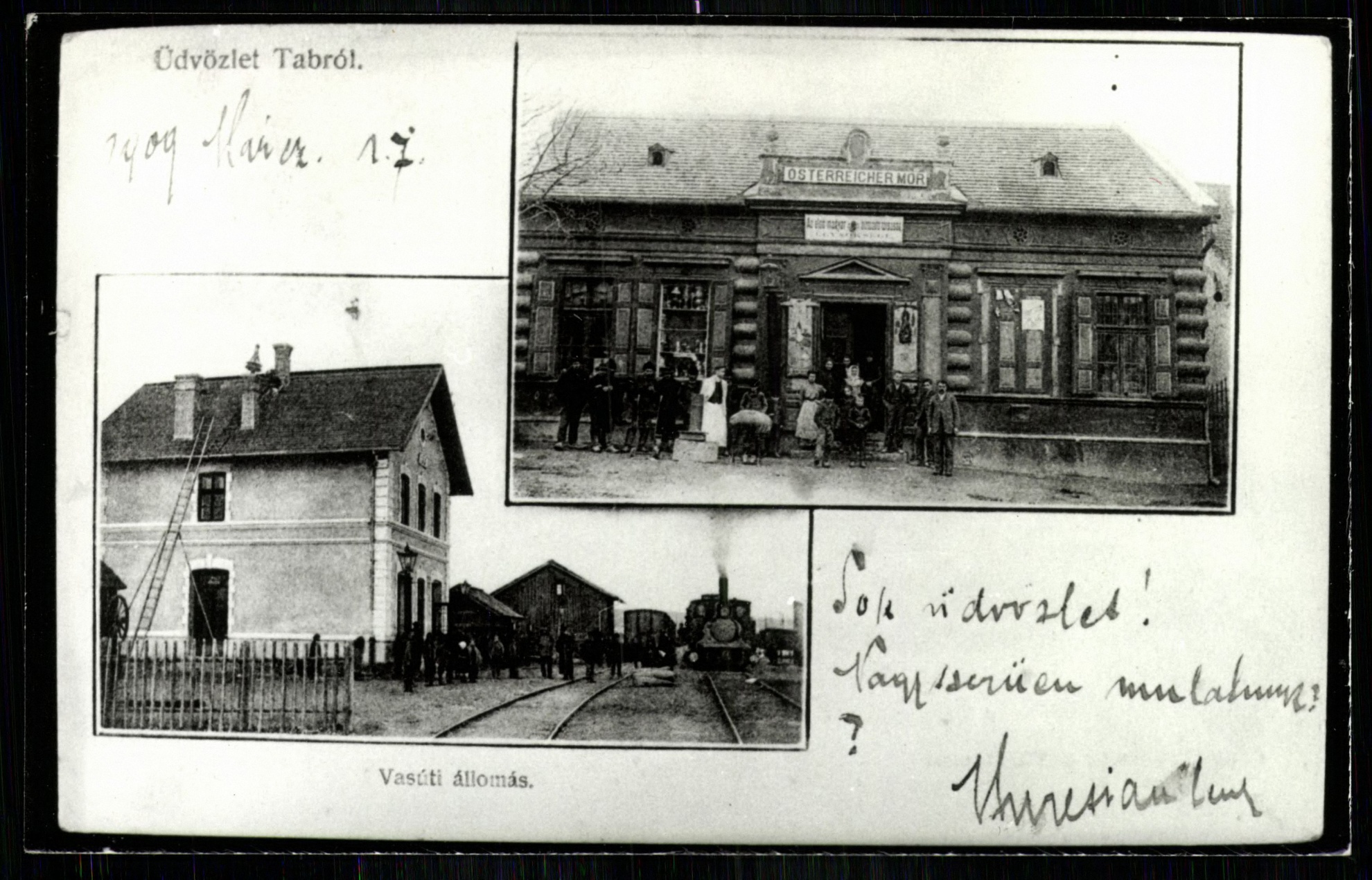 Tab; Vasúti állomás (Magyar Kereskedelmi és Vendéglátóipari Múzeum CC BY-NC-ND)