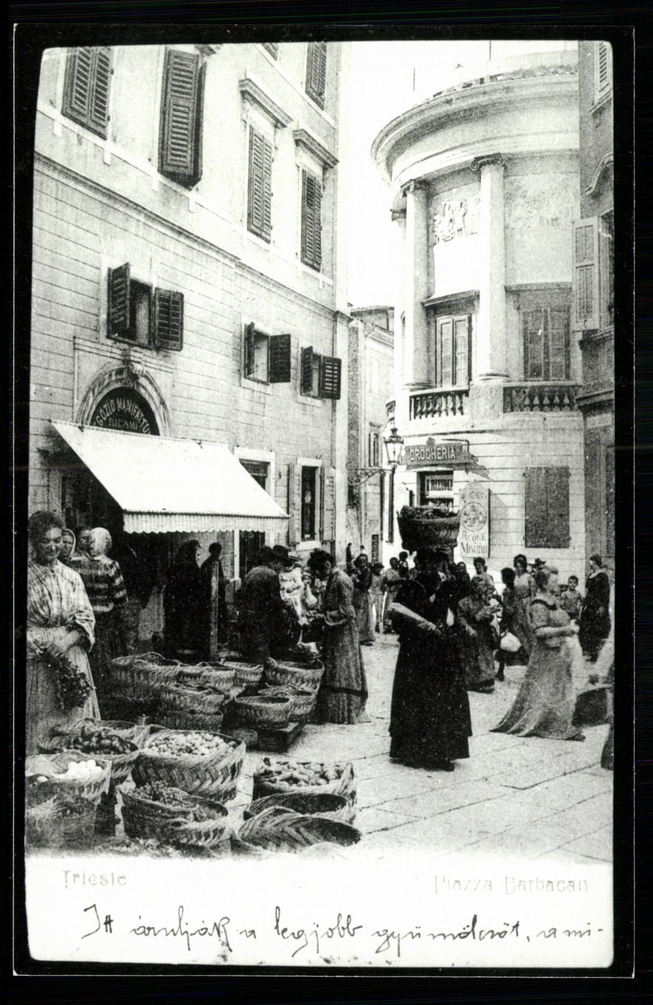 Trieste; Piazza Barbacan (Magyar Kereskedelmi és Vendéglátóipari Múzeum CC BY-NC-ND)