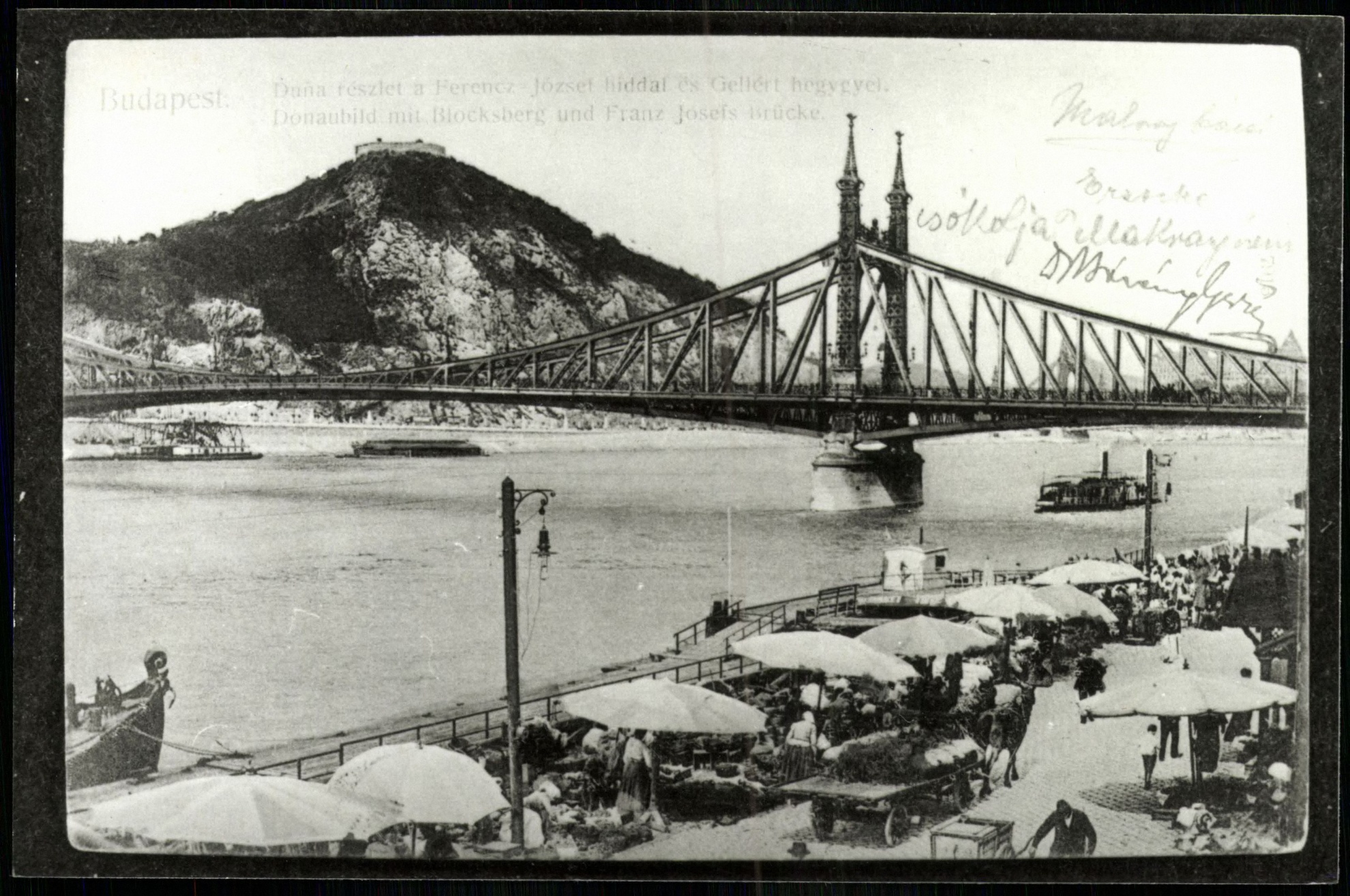 Budapest; Duna részlet a Ferenc József híddal és Gellért heggyel (Magyar Kereskedelmi és Vendéglátóipari Múzeum CC BY-NC-ND)