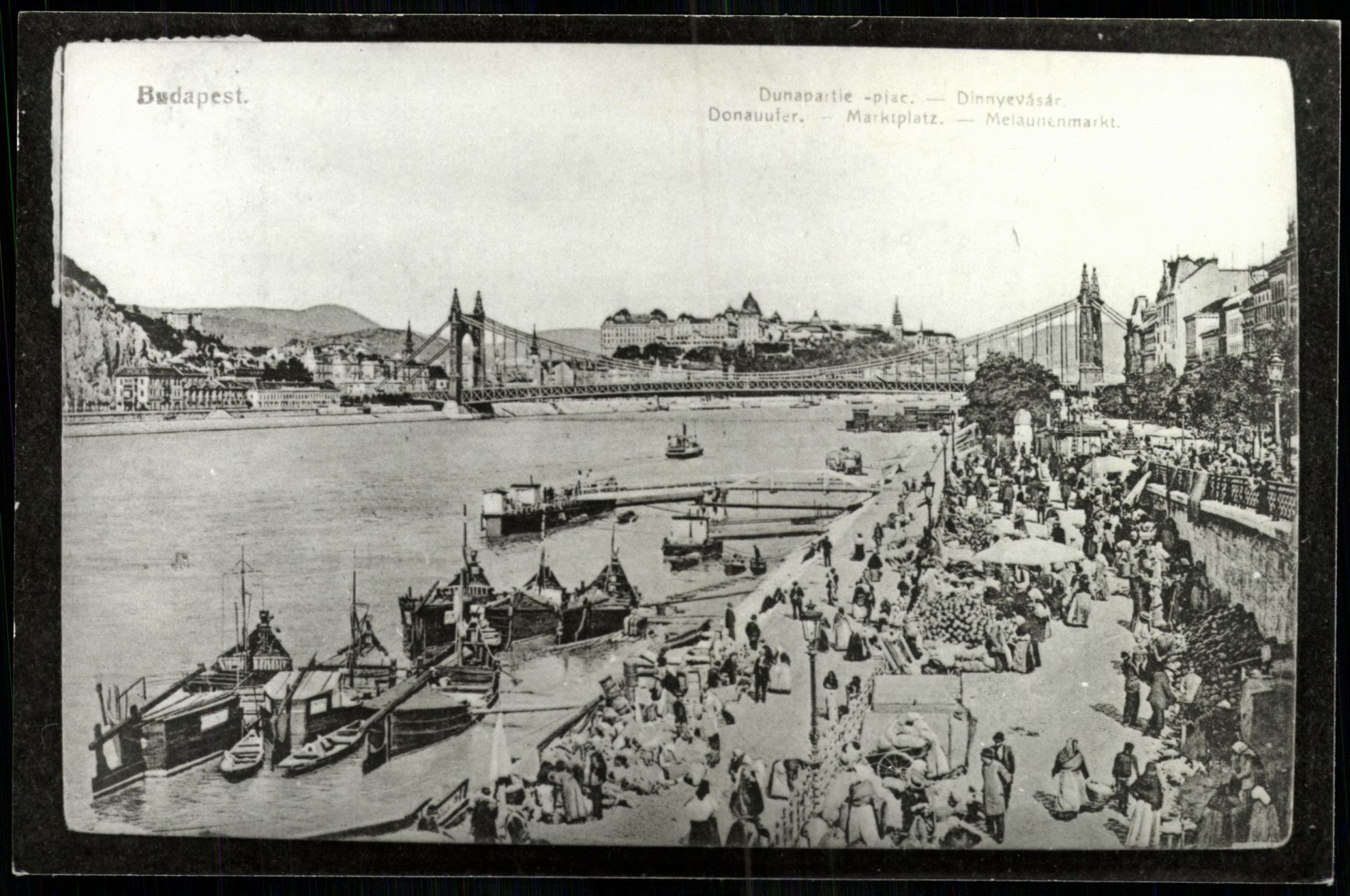 Budapest; Dunaparti piac - Dinnyevásár (Magyar Kereskedelmi és Vendéglátóipari Múzeum CC BY-NC-ND)