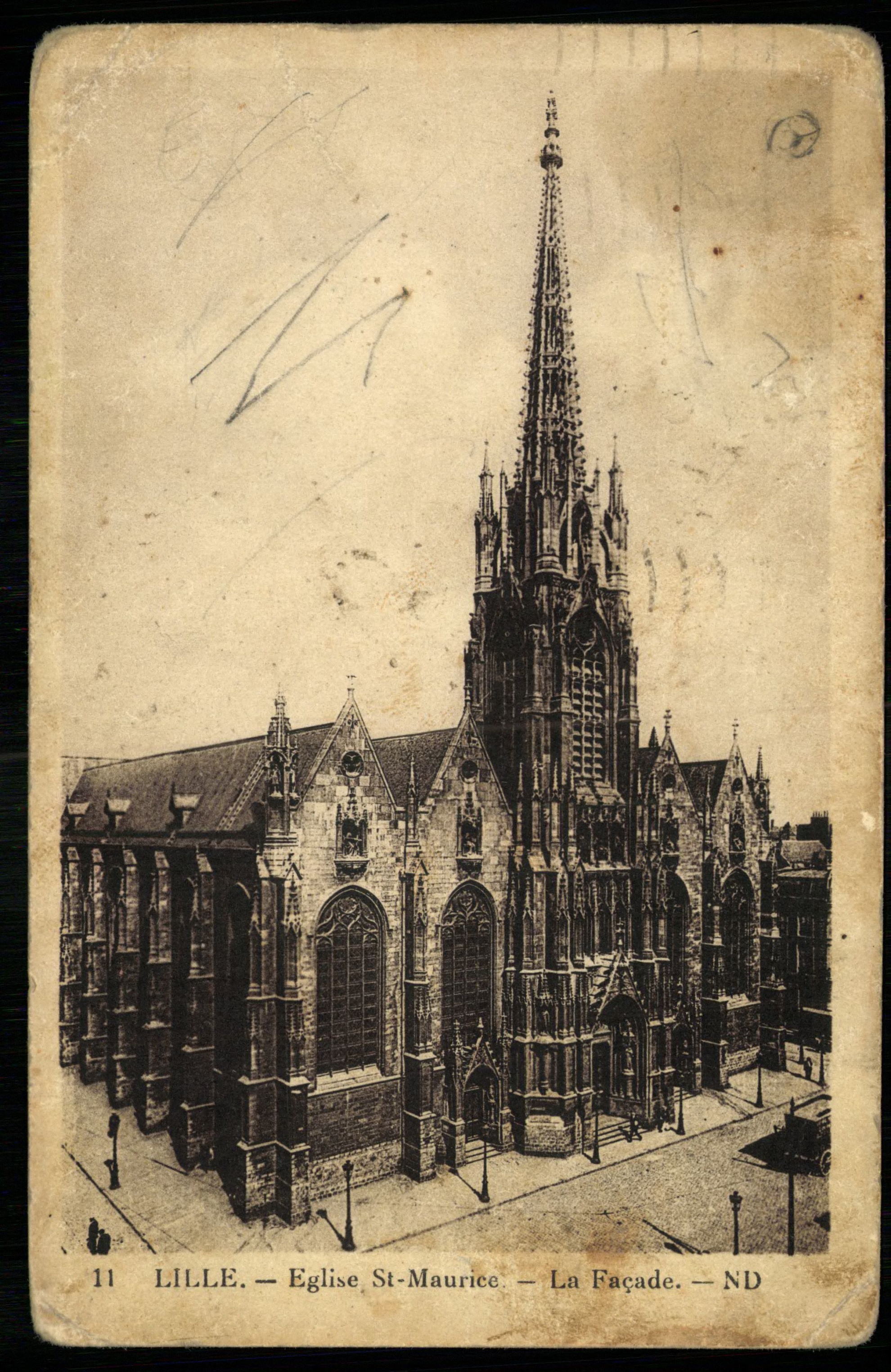 Lille; Eglise St-Maurice. La Façade. - ND (Magyar Kereskedelmi és Vendéglátóipari Múzeum CC BY-NC-ND)