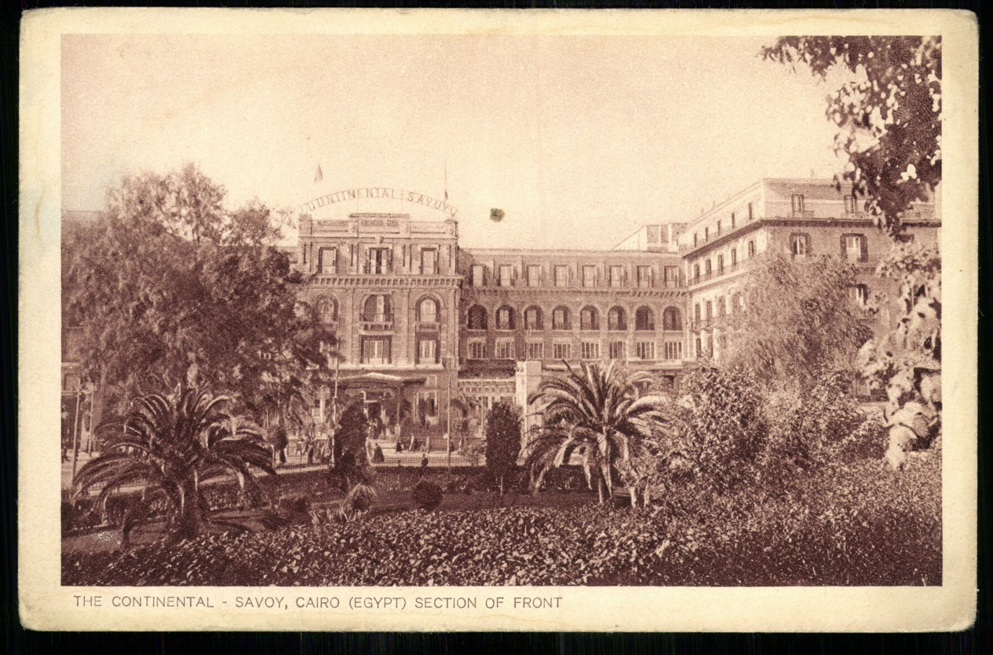 The Continental - Savoy, Cairo (Egypt) Section of front (Magyar Kereskedelmi és Vendéglátóipari Múzeum CC BY-NC-ND)