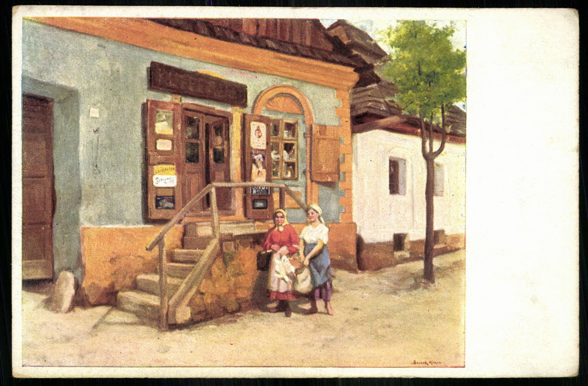 Bruck Miksa: Falusi szatócs (Magyar Kereskedelmi és Vendéglátóipari Múzeum CC BY-NC-ND)
