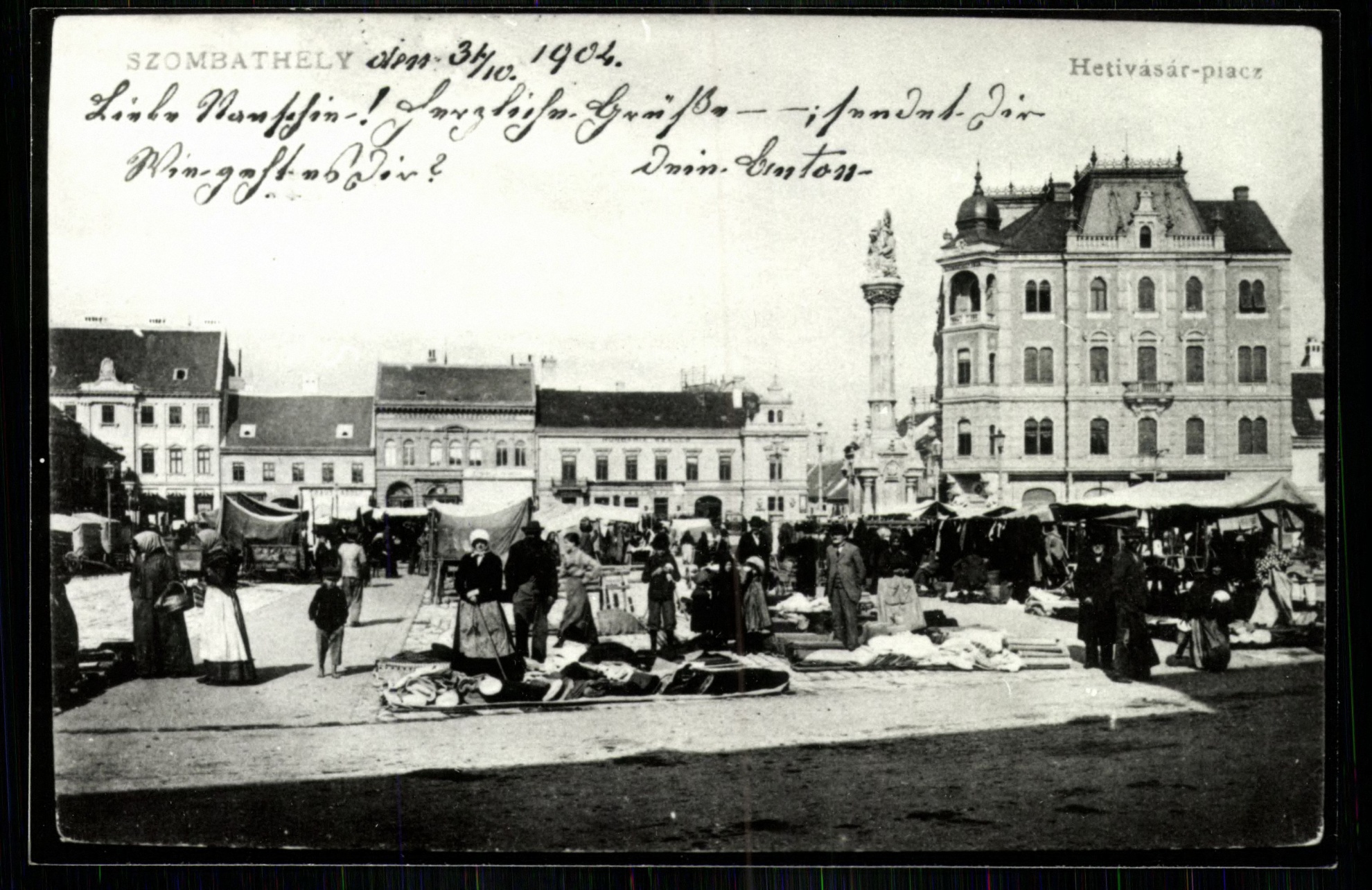 Szombathely; Hetivásár piac (Magyar Kereskedelmi és Vendéglátóipari Múzeum CC BY-NC-ND)