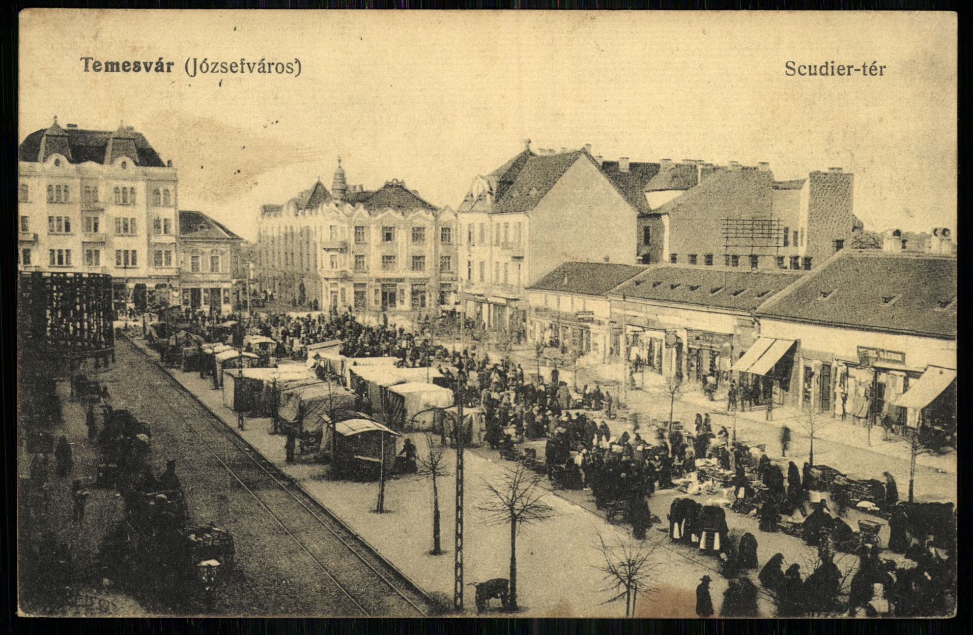 Temesvár; Scudier tér (Magyar Kereskedelmi és Vendéglátóipari Múzeum CC BY-NC-ND)