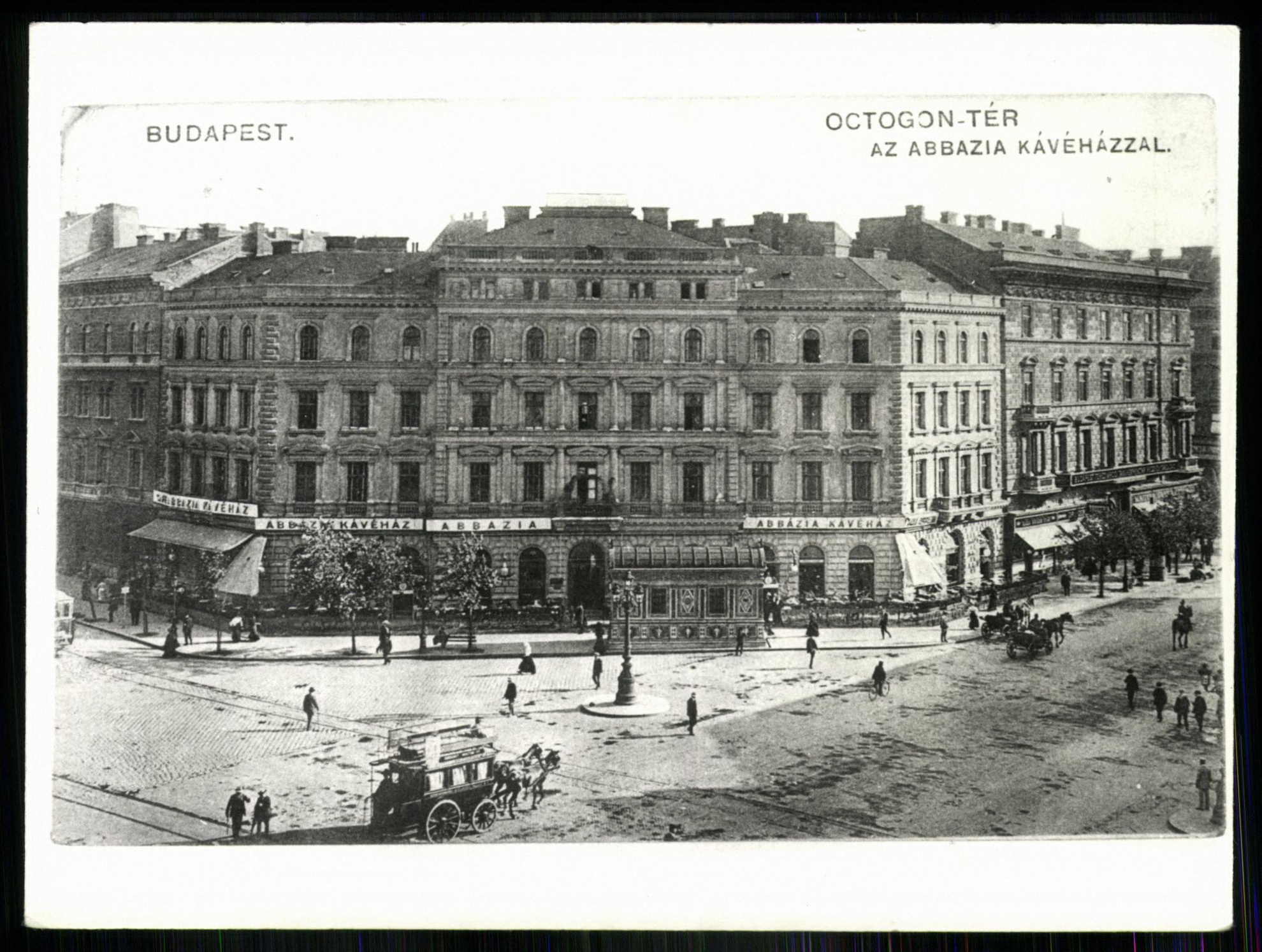 Budapest Oktogon tér az Abbázia kávéházzal (Magyar Kereskedelmi és Vendéglátóipari Múzeum CC BY-NC-ND)