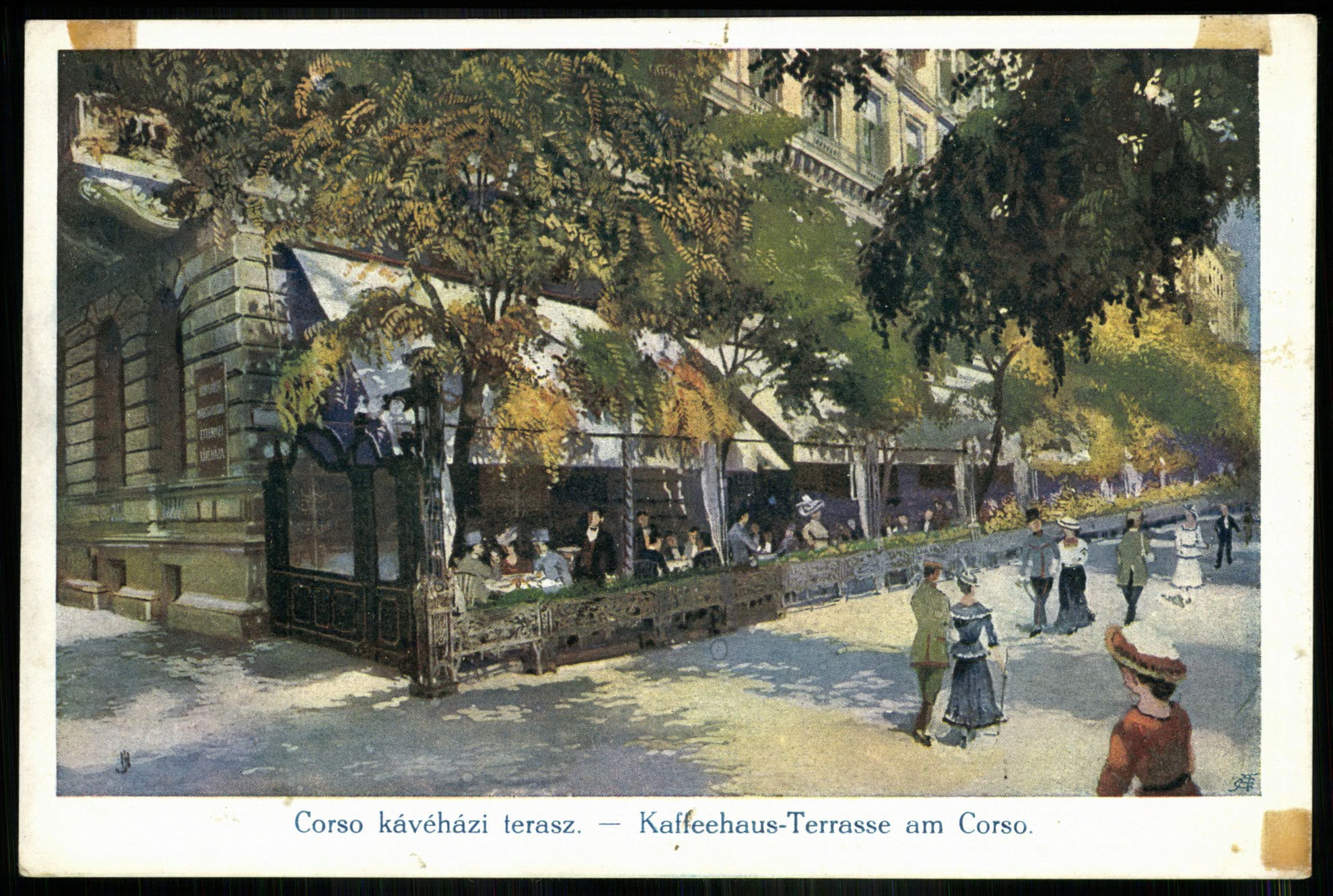 Corso kávéházi terasz (Magyar Kereskedelmi és Vendéglátóipari Múzeum CC BY-NC-ND)