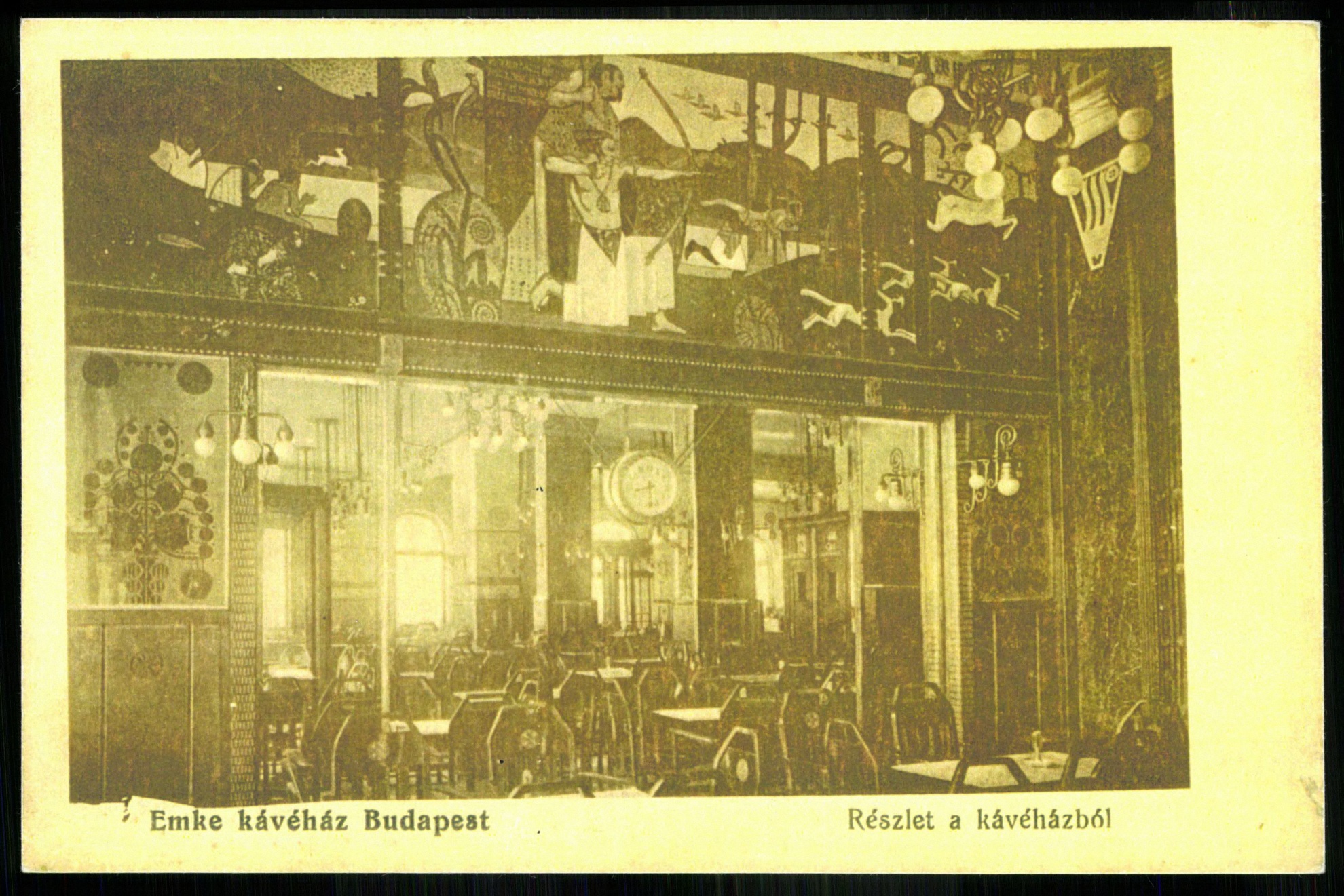 EMKE Kávéház, Budapest. Részlet a kávéházból (Magyar Kereskedelmi és Vendéglátóipari Múzeum CC BY-NC-ND)