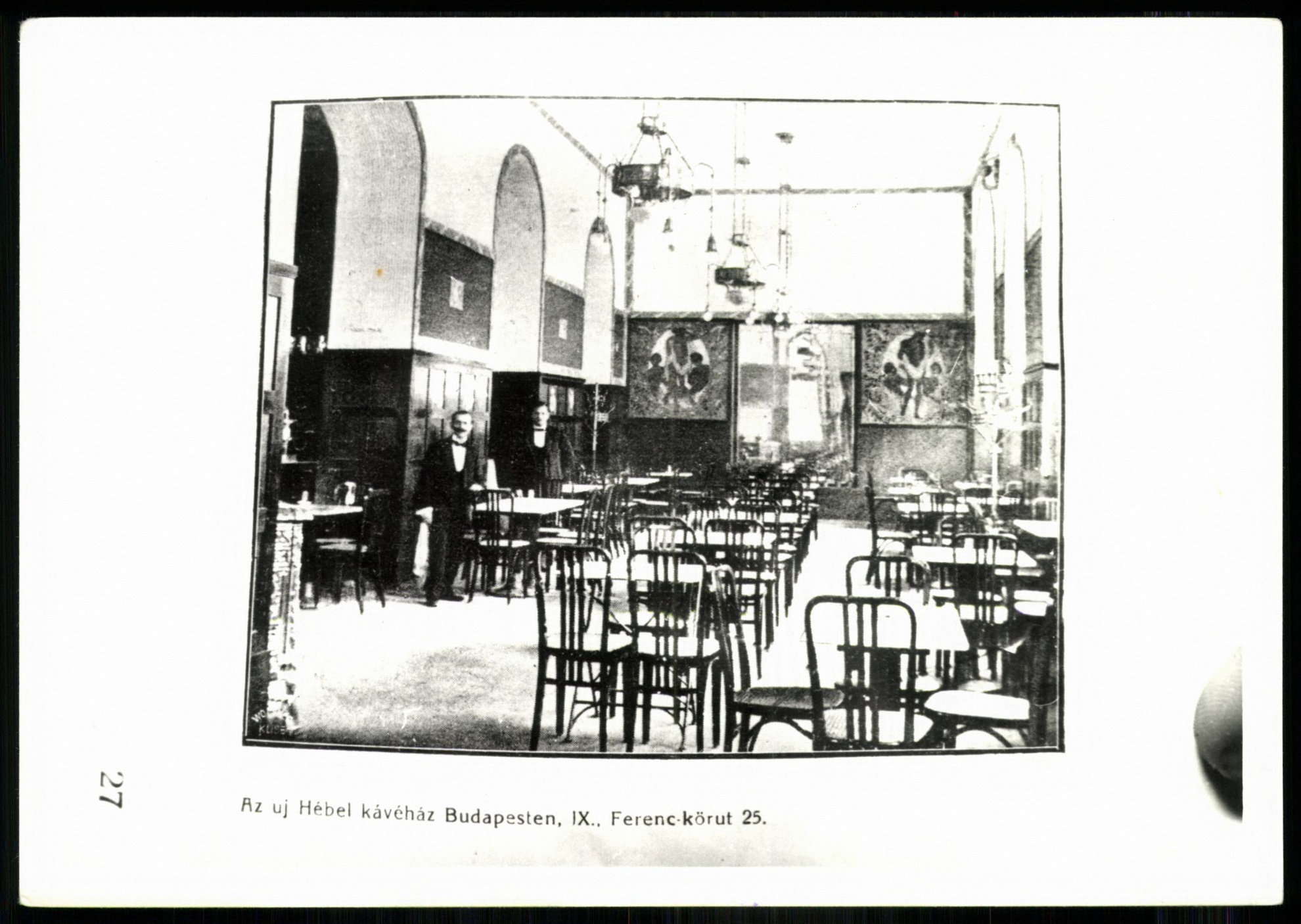 Az új Hébel kávéház Budapesten, IX., Ferenc körút 25. (Magyar Kereskedelmi és Vendéglátóipari Múzeum CC BY-NC-ND)