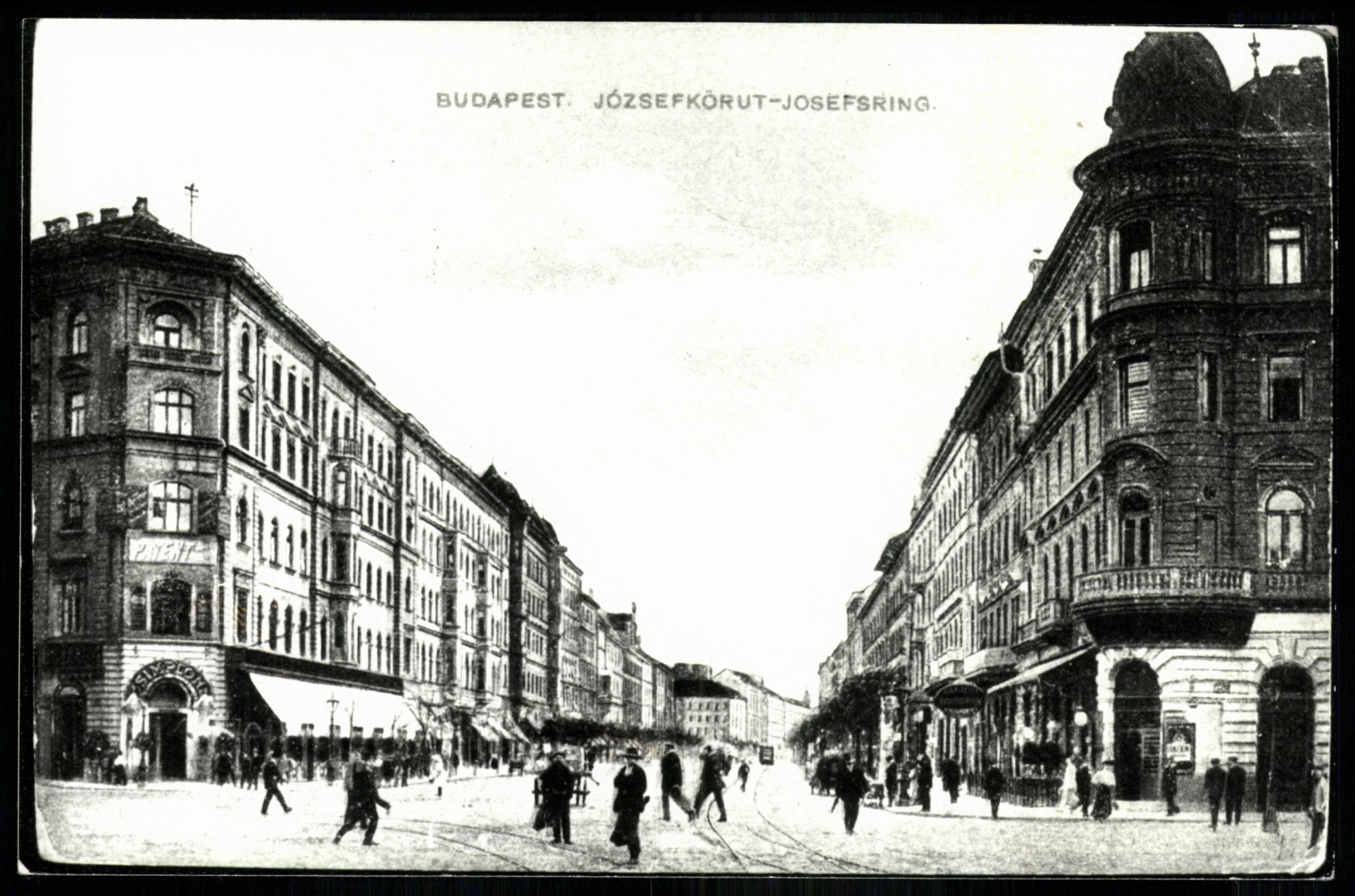 Budapest József körút. barla a Simplon kávéház (jobbra vendéglő) (Magyar Kereskedelmi és Vendéglátóipari Múzeum CC BY-NC-ND)