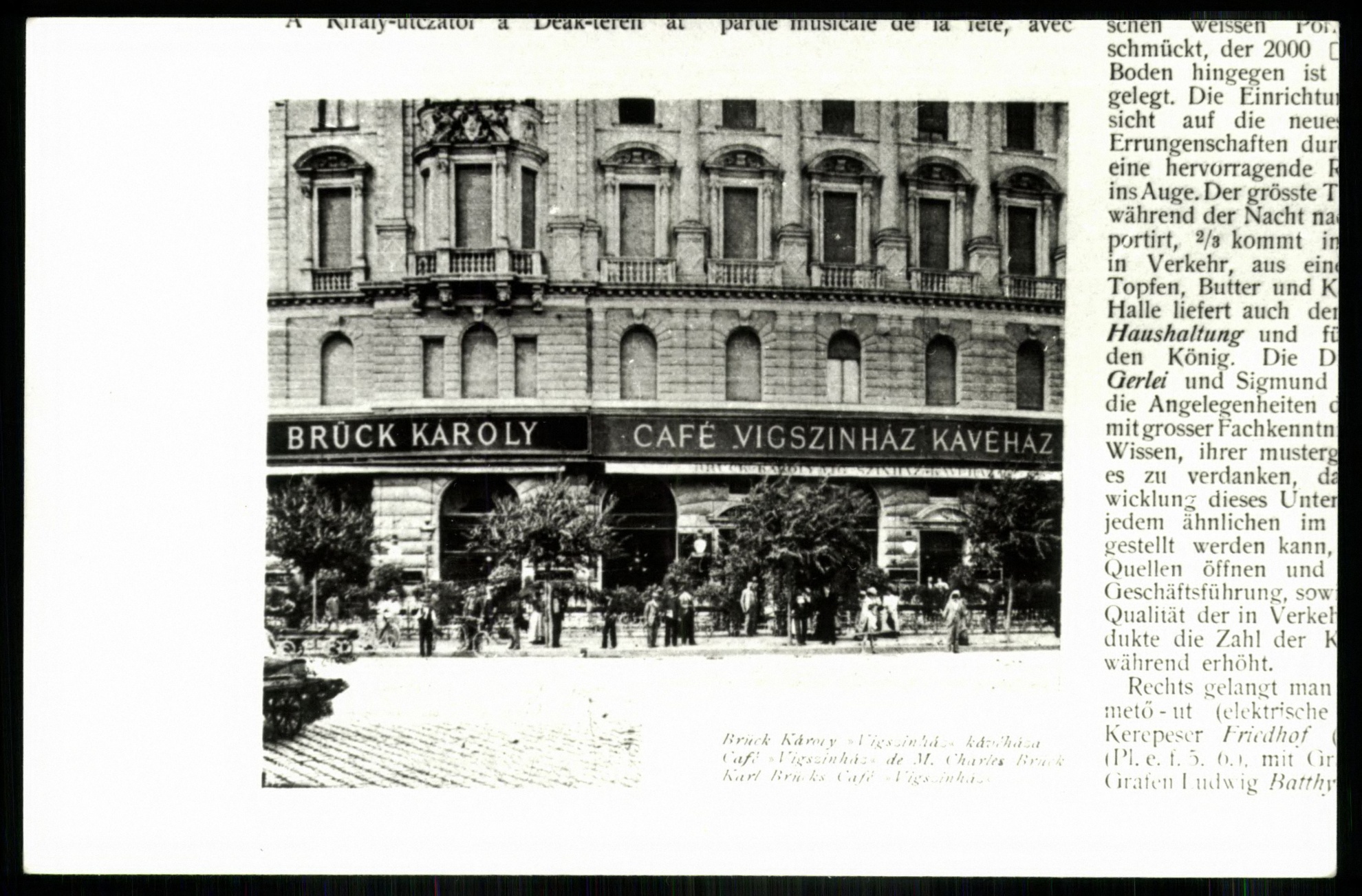 Bruck Károly „Vígszínház” kávéháza (Magyar Kereskedelmi és Vendéglátóipari Múzeum CC BY-NC-ND)