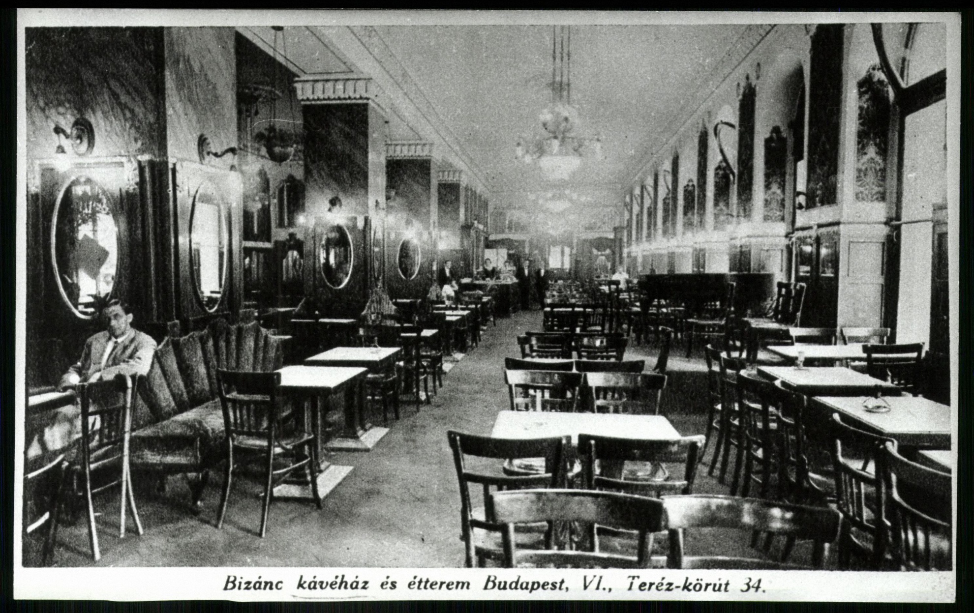 Bizánc Kávéház és étterem, Budapest, VI., Teréz körút 34. (Magyar Kereskedelmi és Vendéglátóipari Múzeum CC BY-NC-ND)