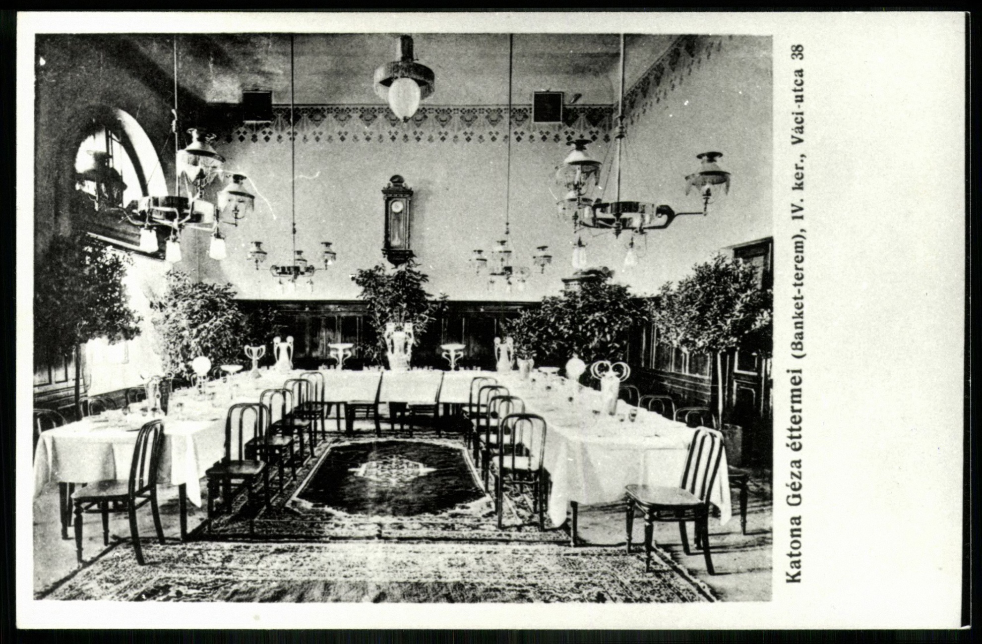 Katona Géza éttermei (Banket-terem), IV., Váci utca 38. (Magyar Kereskedelmi és Vendéglátóipari Múzeum CC BY-NC-ND)