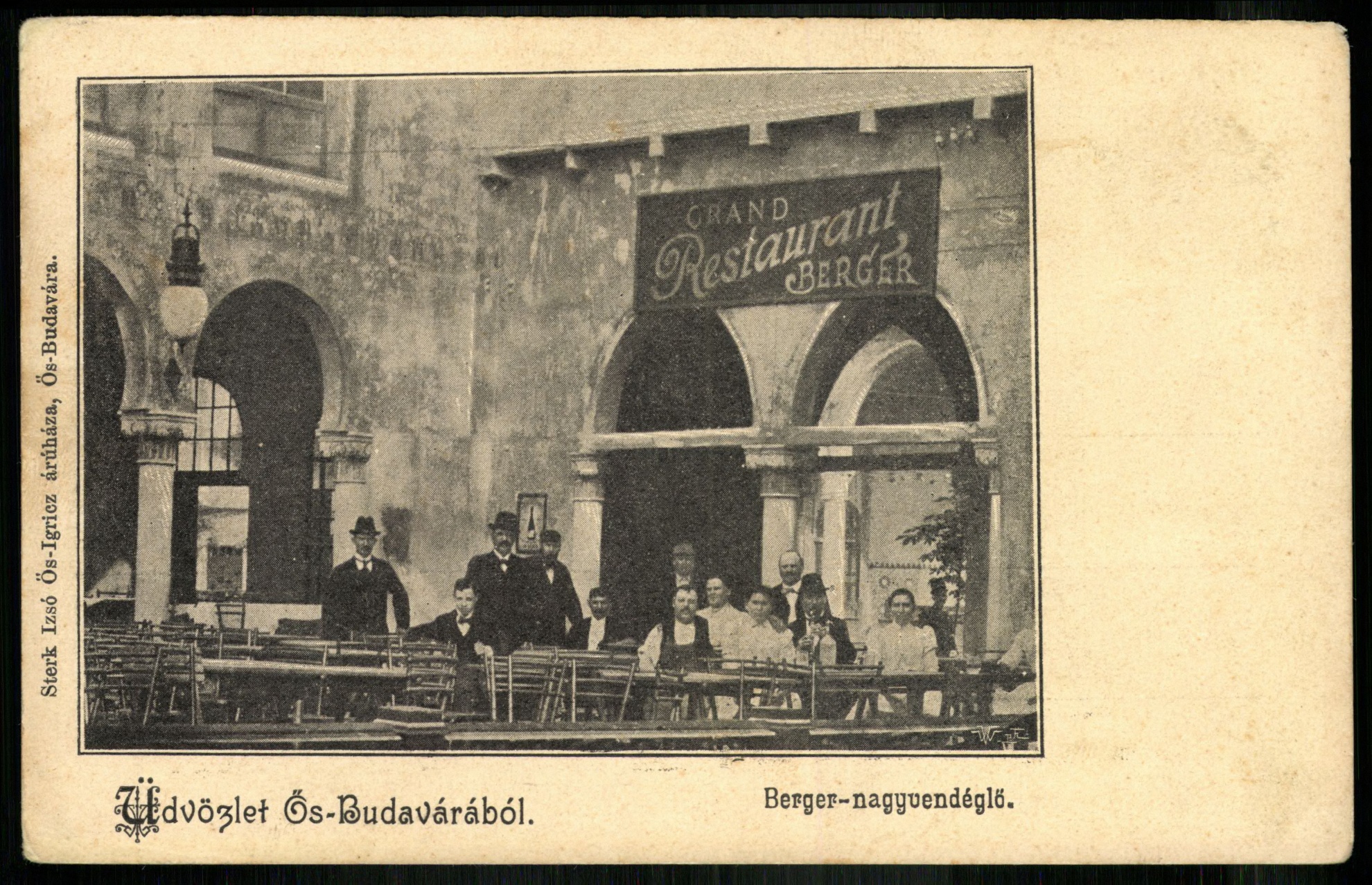 Ős-Budavára. Berger-nagyvendéglő (Magyar Kereskedelmi és Vendéglátóipari Múzeum CC BY-NC-ND)