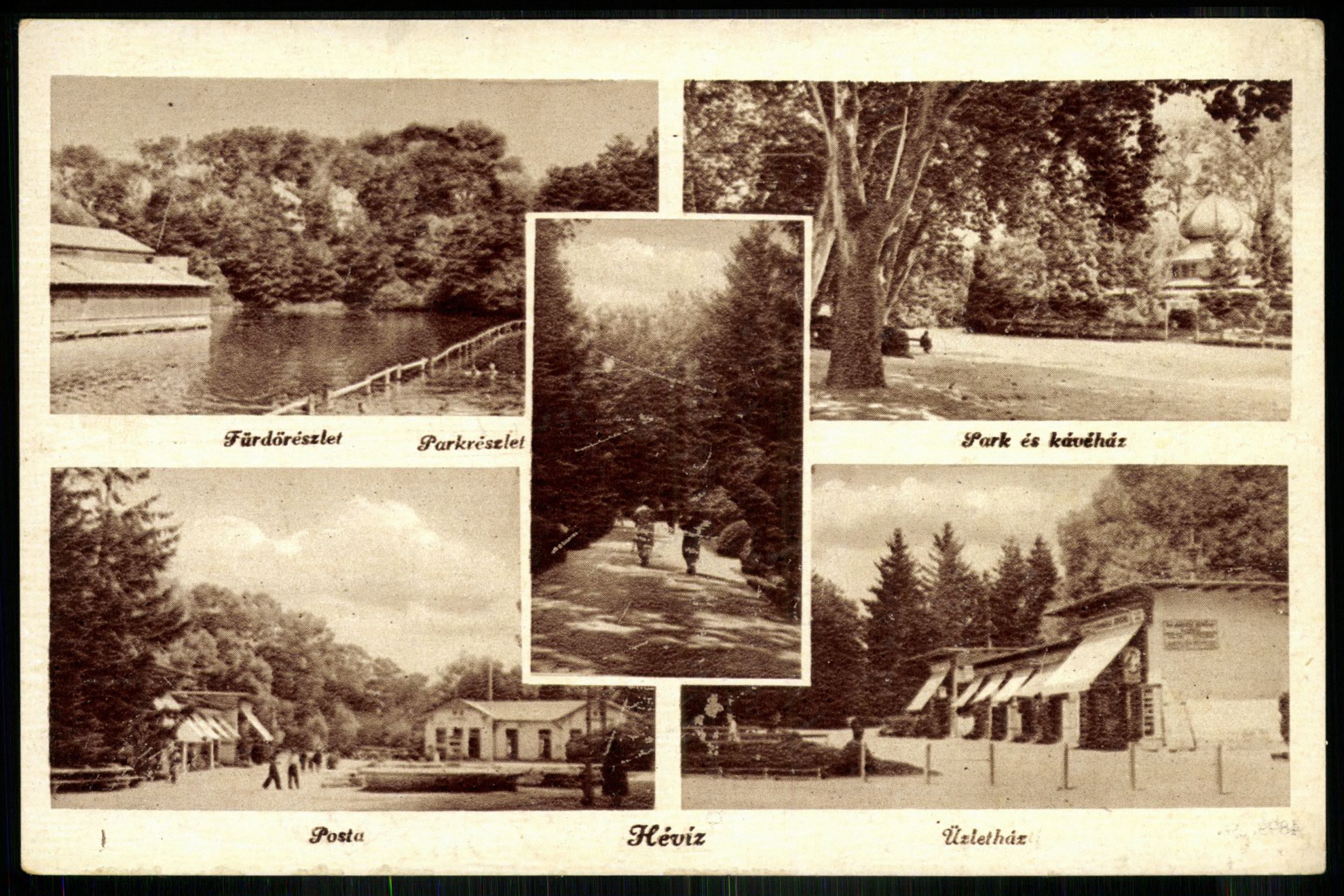 Hévíz Gyógyfürdő park és kávéház (Magyar Kereskedelmi és Vendéglátóipari Múzeum CC BY-NC-ND)