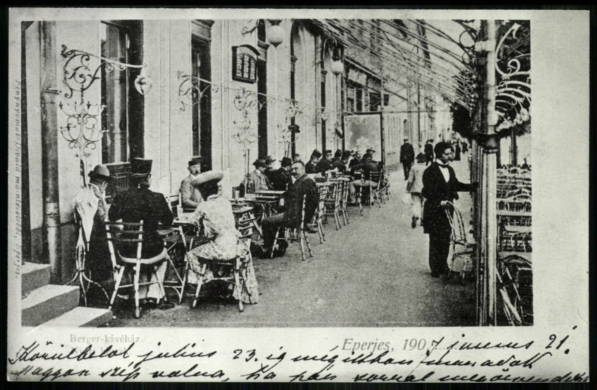 Eperjes Berger kávéháza (Magyar Kereskedelmi és Vendéglátóipari Múzeum CC BY-NC-ND)