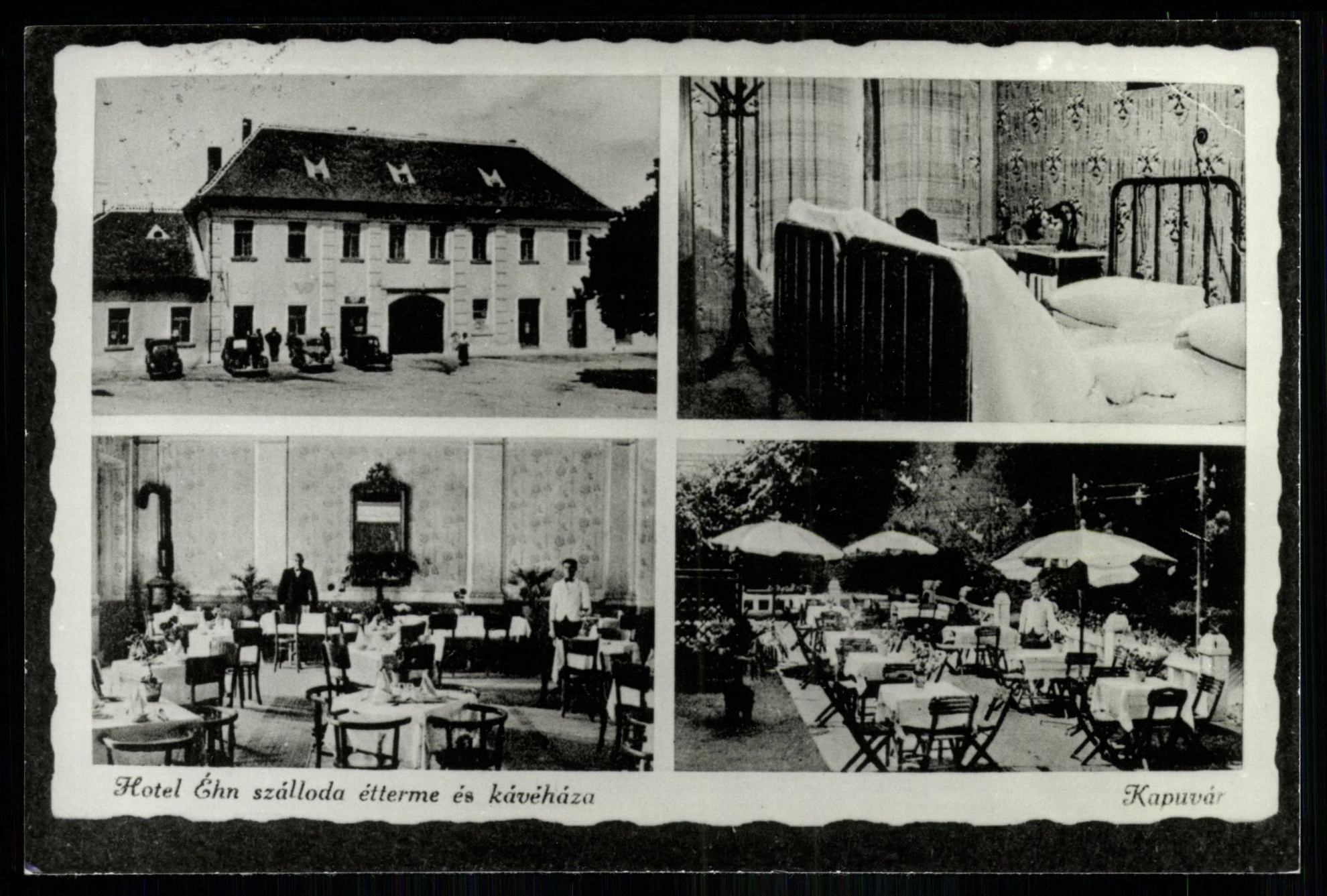 Kapuvár. Hotel Éhn Szálloda étterme és kávéháza (Magyar Kereskedelmi és Vendéglátóipari Múzeum CC BY-NC-ND)