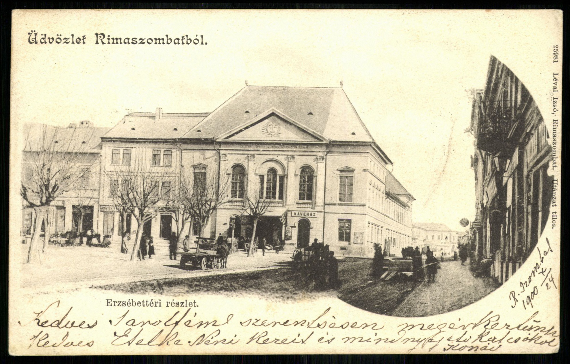 Rimaszombat Erzsébet téri részlet (Magyar Kereskedelmi és Vendéglátóipari Múzeum CC BY-NC-ND)