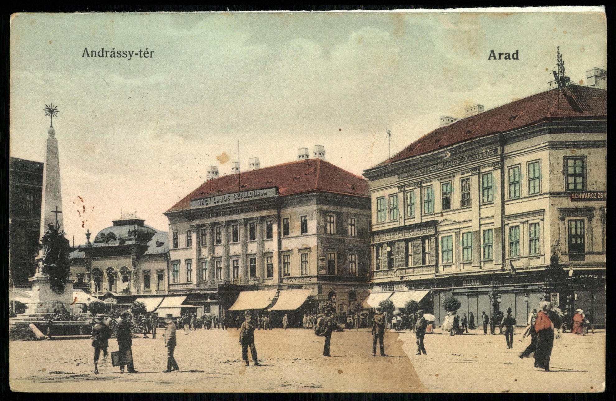 Arad Andrássy tér. Nagy Lajos szállodája (Magyar Kereskedelmi és Vendéglátóipari Múzeum CC BY-NC-ND)