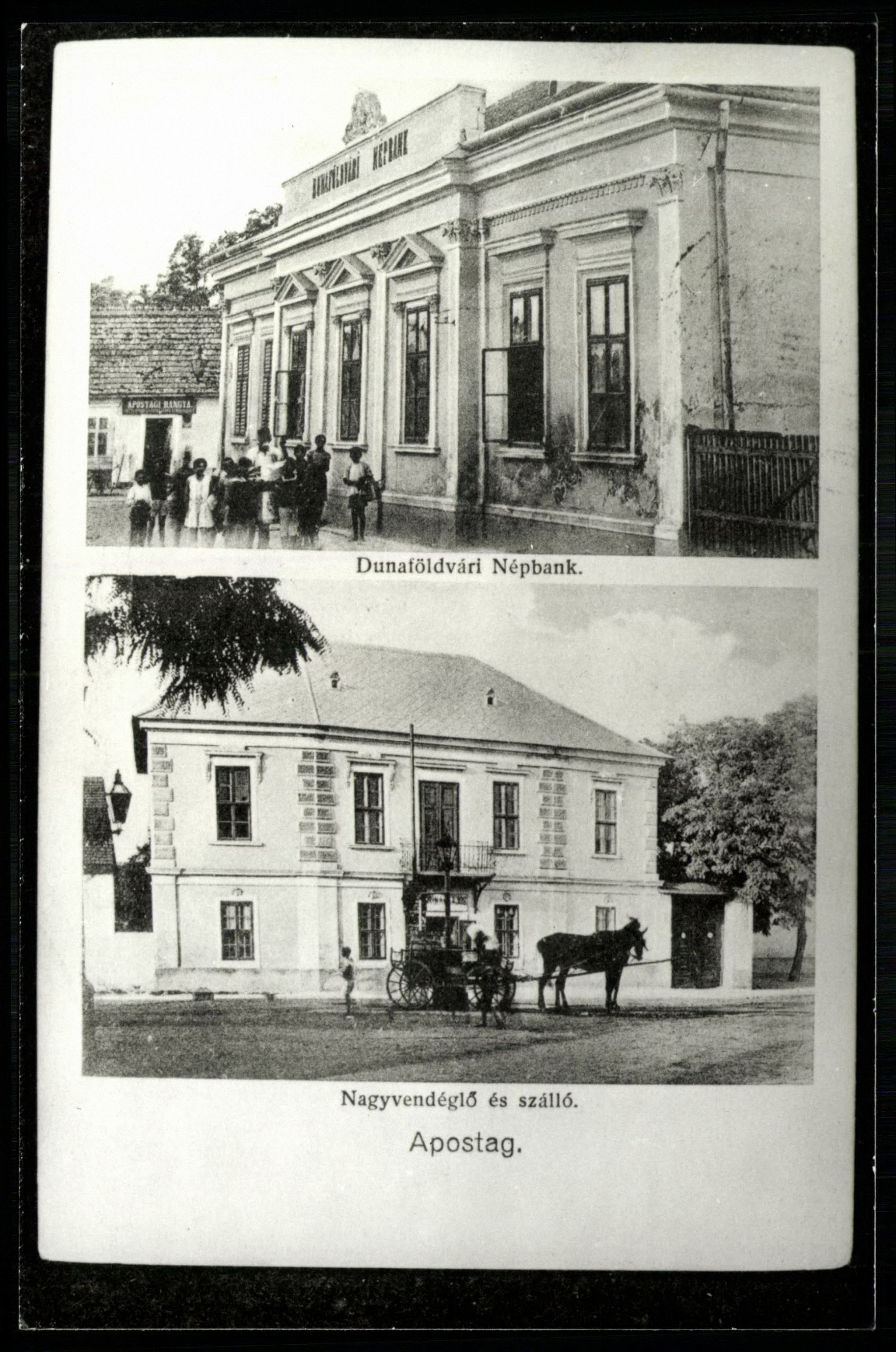 Apostag Dunaföldvári Népbank, Nagyvendéglő és szálló (Magyar Kereskedelmi és Vendéglátóipari Múzeum CC BY-NC-ND)