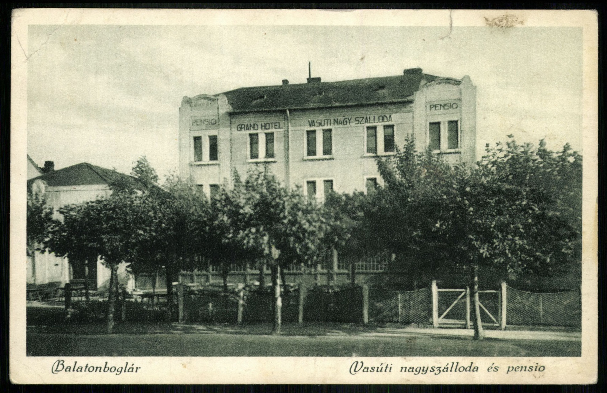 Balatonboglár Vasúti nagyszálloda és pensio (Magyar Kereskedelmi és Vendéglátóipari Múzeum CC BY-NC-ND)