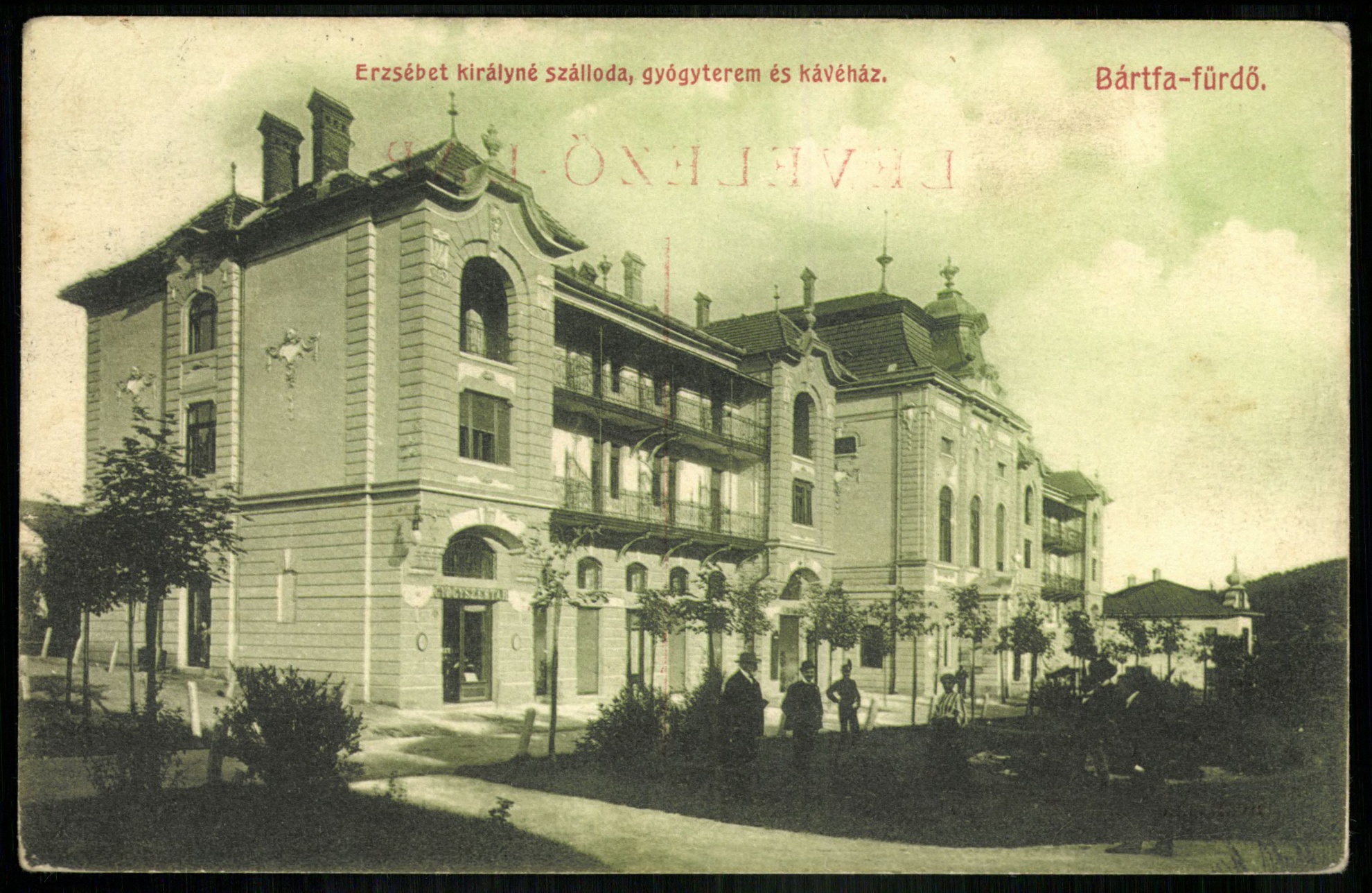 Bártfafürdő Erzsébet királyné szálloda, gyógyterem és kávéház (Magyar Kereskedelmi és Vendéglátóipari Múzeum CC BY-NC-ND)