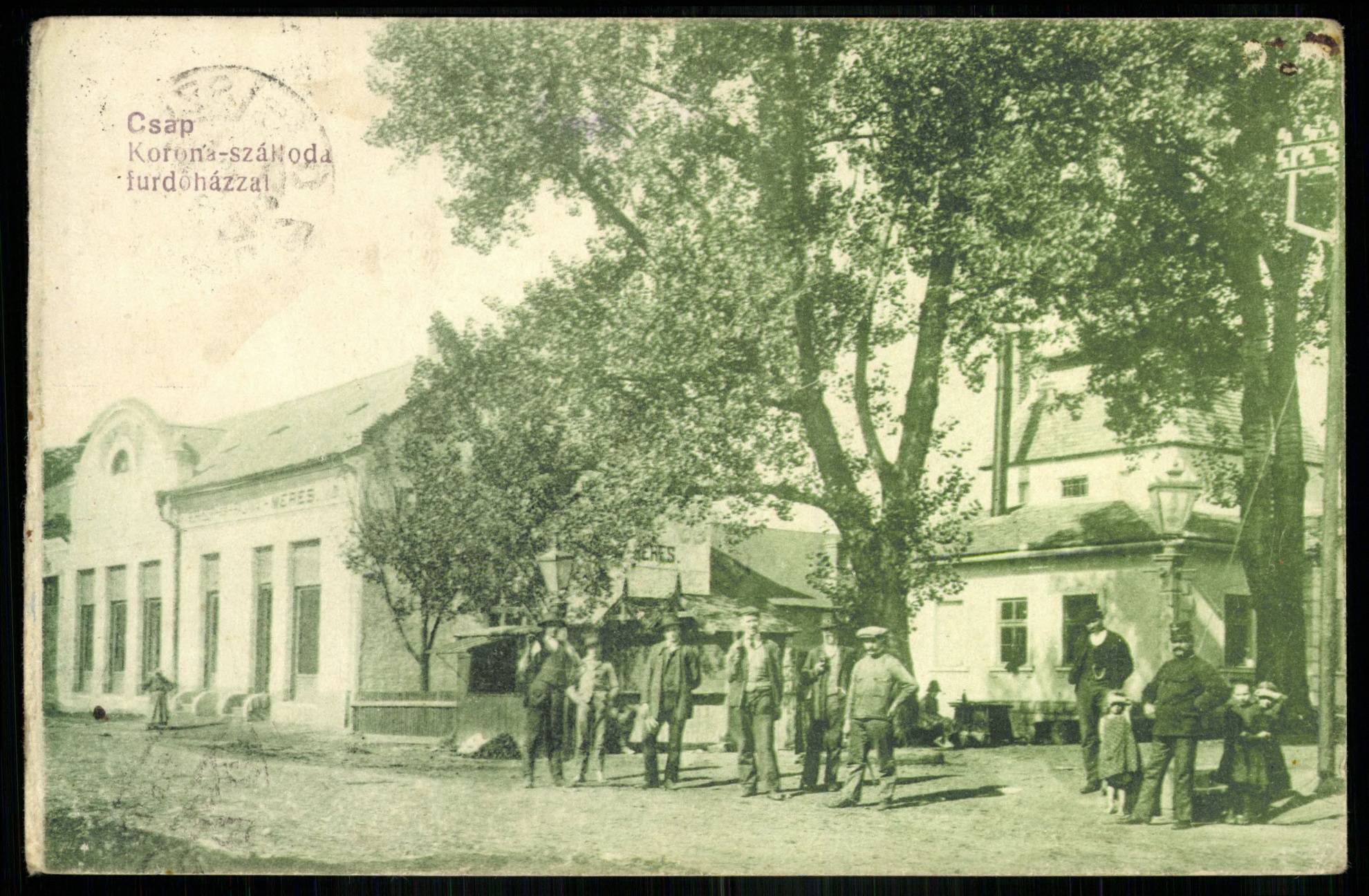 Csap Korona szálloda fürdőházzal (Magyar Kereskedelmi és Vendéglátóipari Múzeum CC BY-NC-ND)