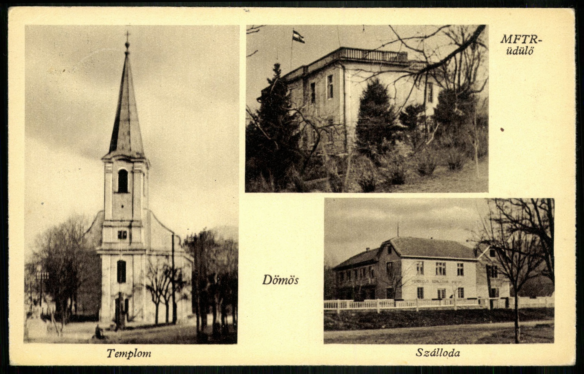 Dömös Templom, MFTR-üdülő, Szálloda (Magyar Kereskedelmi és Vendéglátóipari Múzeum CC BY-NC-ND)