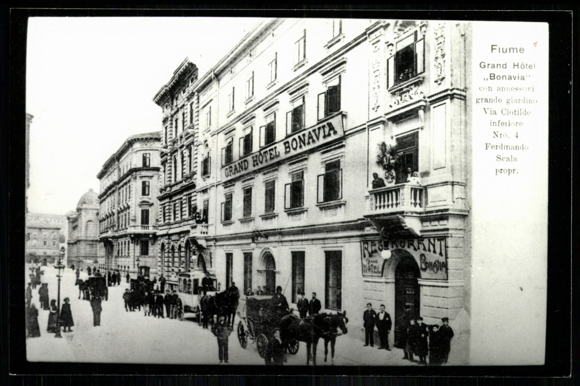 Fiume Grand Hotel „Bonavia” (Magyar Kereskedelmi és Vendéglátóipari Múzeum CC BY-NC-ND)