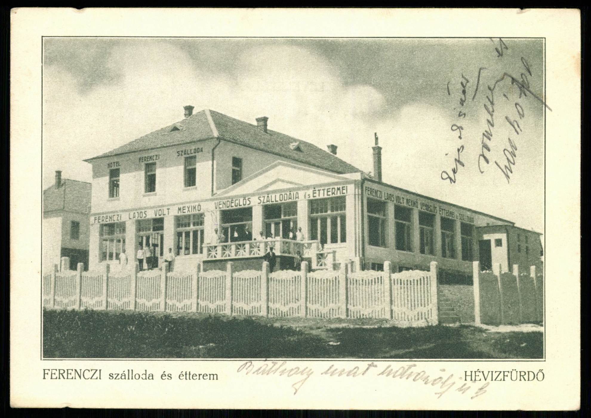 Hévízfürdő Ferenczi szálloda és étterem (Magyar Kereskedelmi és Vendéglátóipari Múzeum CC BY-NC-ND)