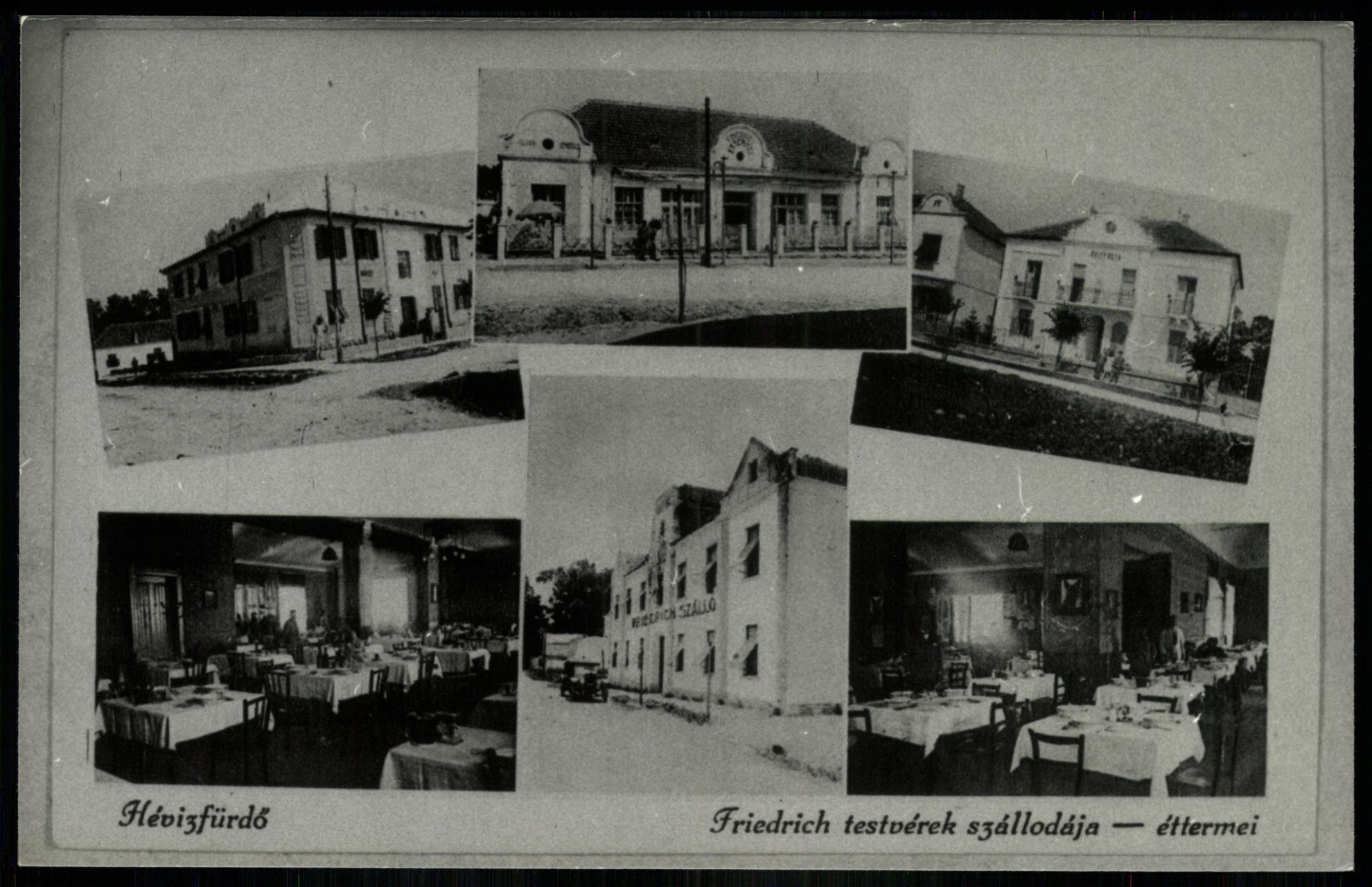 Hévízfürdő Friedrich testvérek szállodája - éttermei (Magyar Kereskedelmi és Vendéglátóipari Múzeum CC BY-NC-ND)