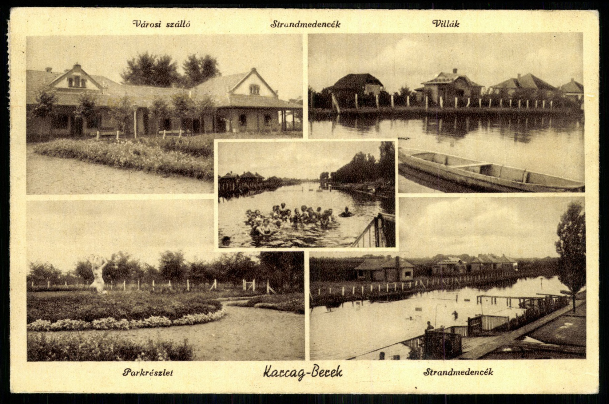 Karcag-Berek Városi szálló, Strandmedencék, Villák, Parkrészlet, Strandmedencék (Magyar Kereskedelmi és Vendéglátóipari Múzeum CC BY-NC-ND)