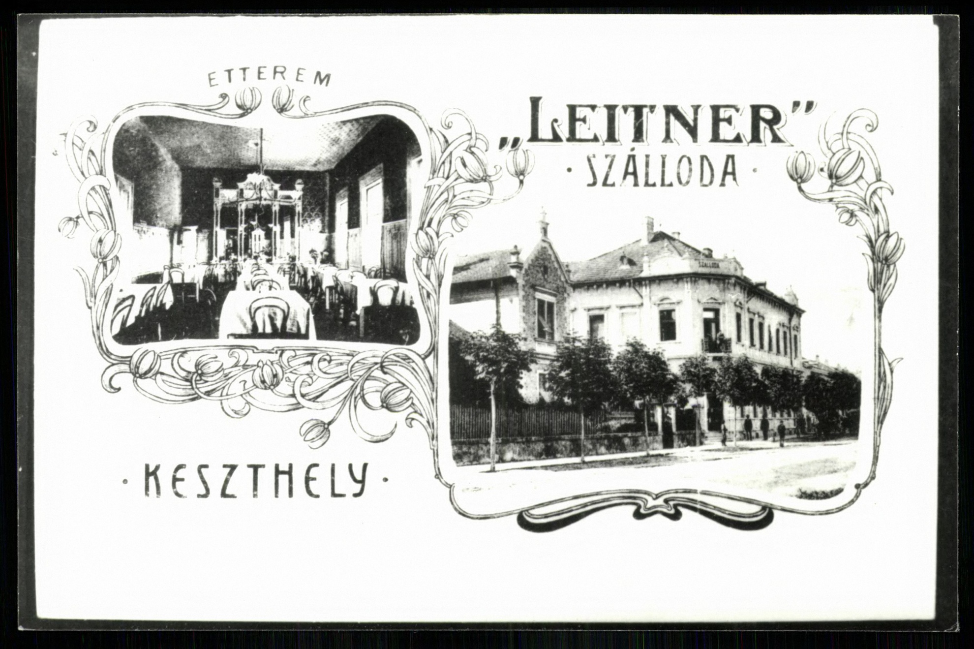 Keszthely Leitner szálloda Étterem (Magyar Kereskedelmi és Vendéglátóipari Múzeum CC BY-NC-ND)