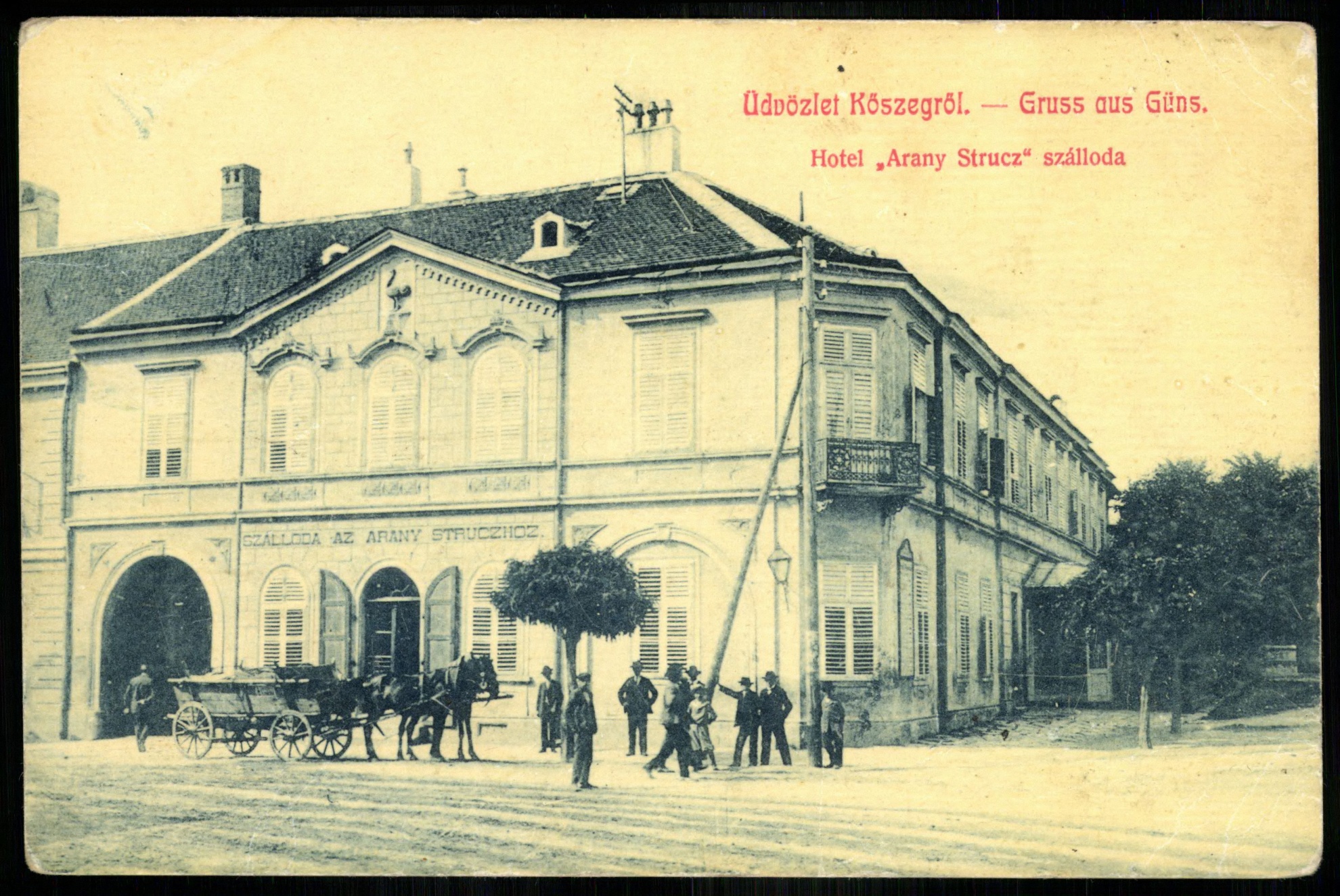 Kőszeg Hotel „Arany Strucz” szálloda (Magyar Kereskedelmi és Vendéglátóipari Múzeum CC BY-NC-ND)