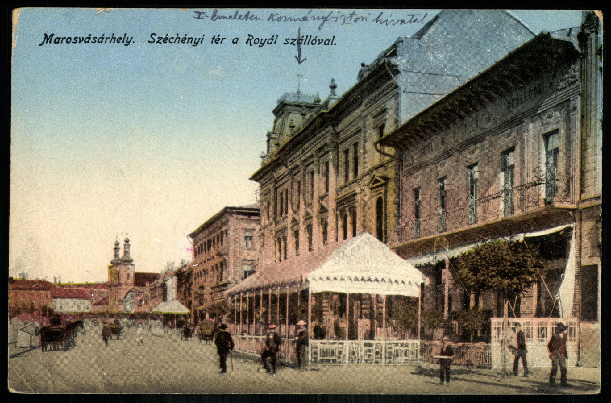 Marosvásárhely Széchényi tér a Royal szállóval (Magyar Kereskedelmi és Vendéglátóipari Múzeum CC BY-NC-ND)