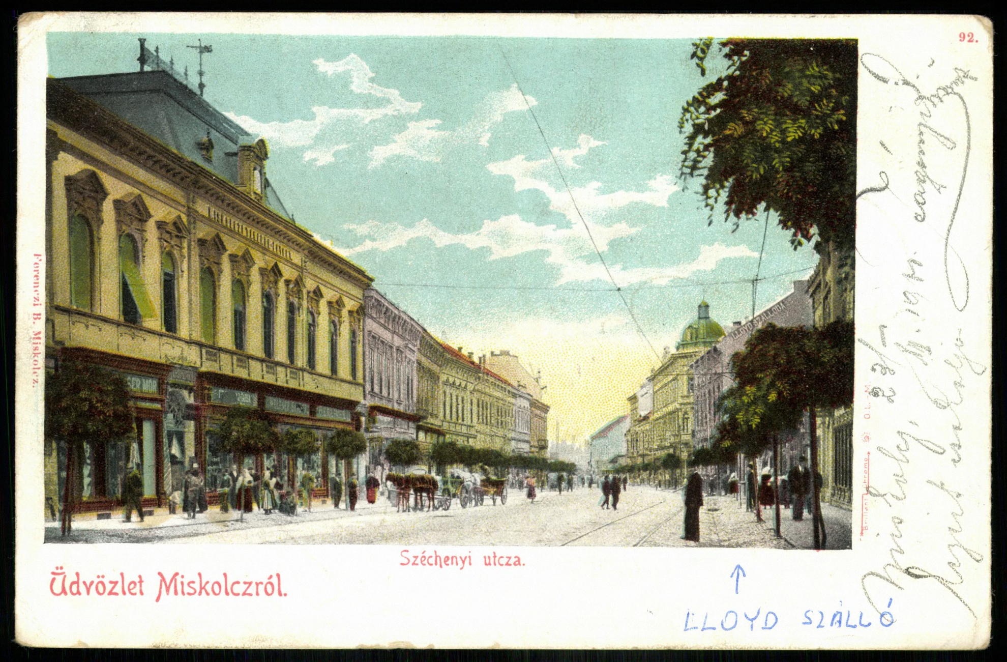 Miskolc Széchenyi utca. Lloyd szálló (Magyar Kereskedelmi és Vendéglátóipari Múzeum CC BY-NC-ND)