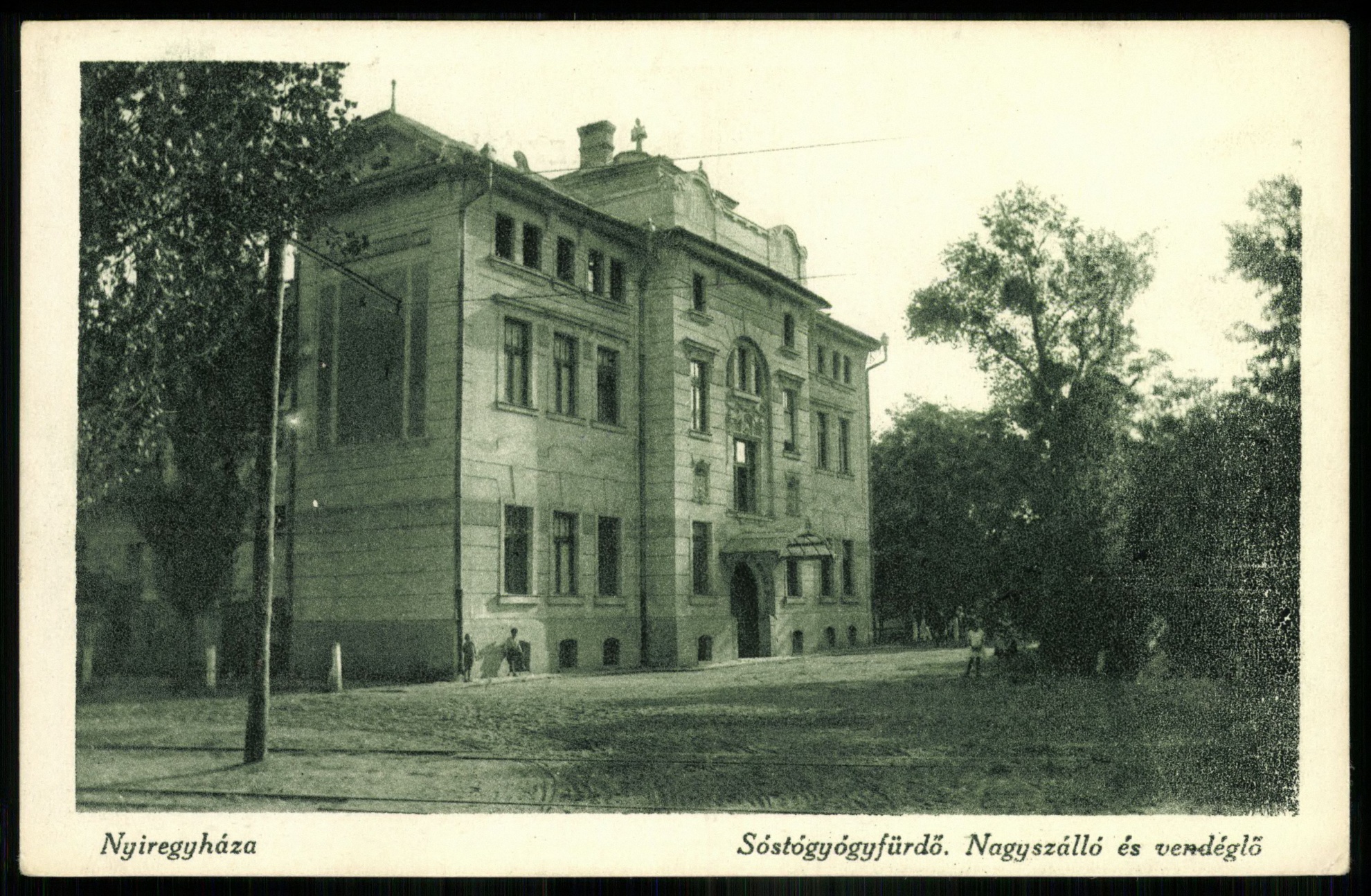 Nyíregyháza Sóstógyógyfürdő. Nagyszálló és vendéglő (Magyar Kereskedelmi és Vendéglátóipari Múzeum CC BY-NC-ND)