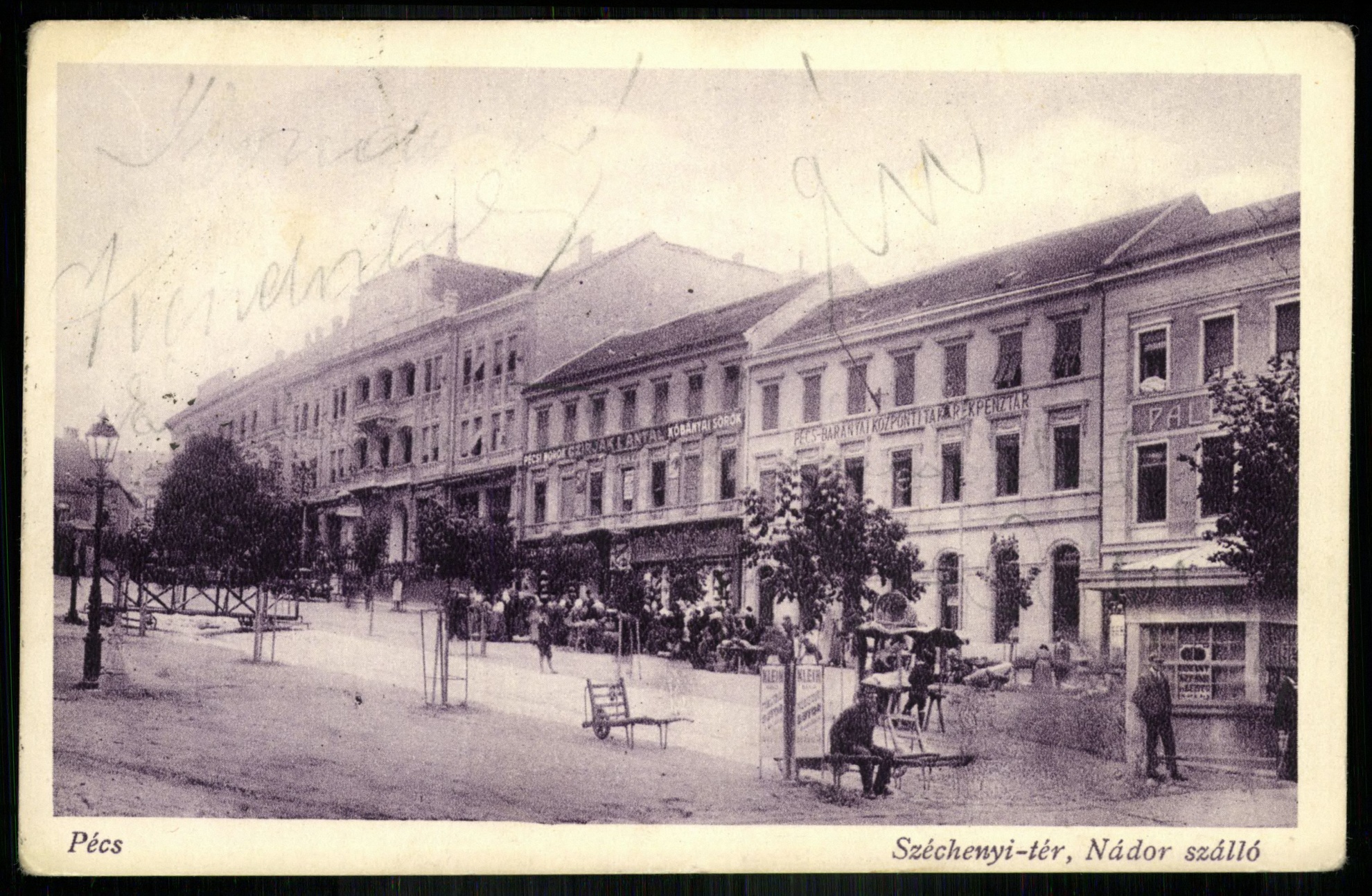 Pécs Széchenyi tér, Nádor szálló (Magyar Kereskedelmi és Vendéglátóipari Múzeum CC BY-NC-ND)