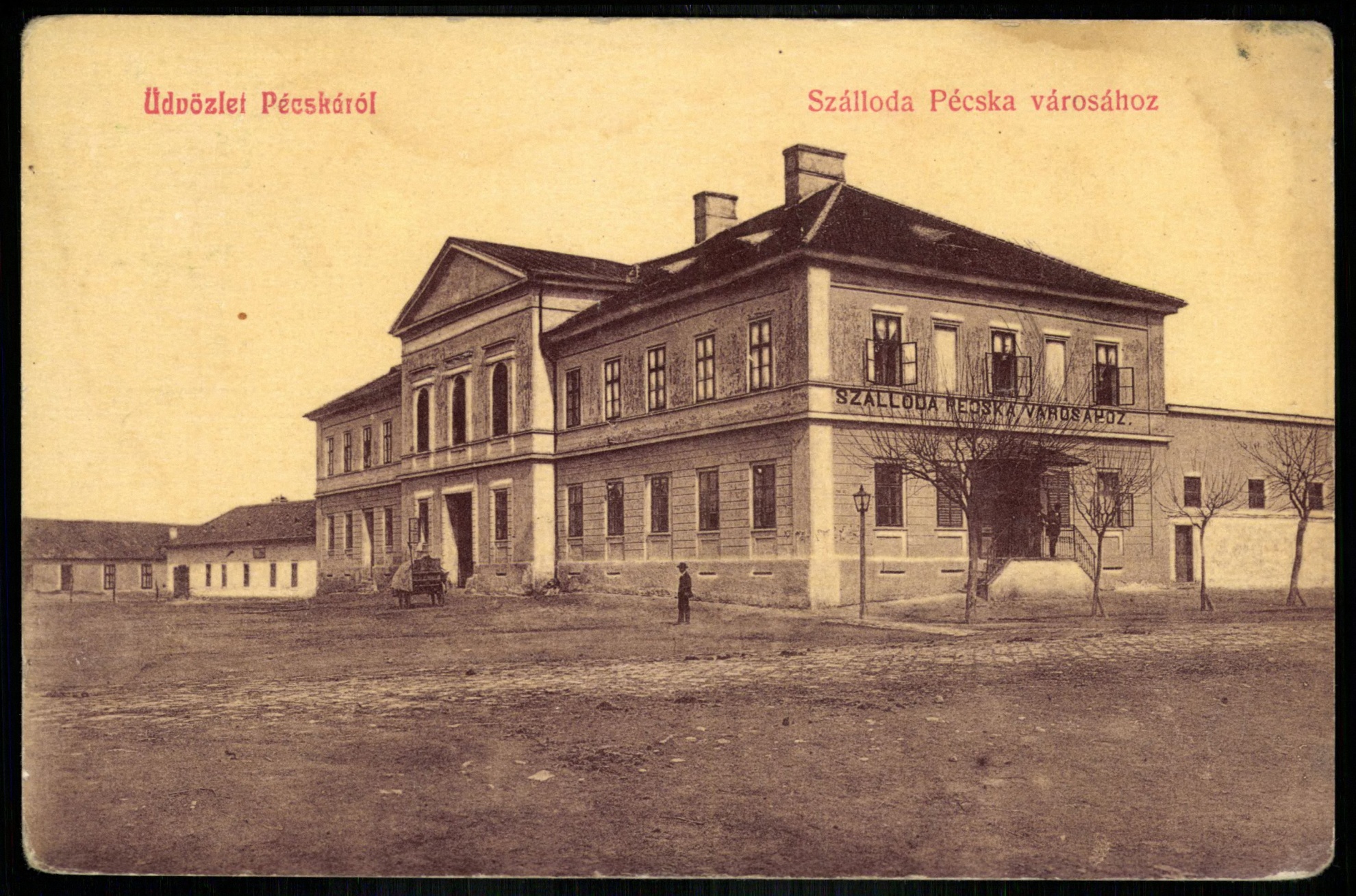 Pécska Szálloda Pécska városához (Magyar Kereskedelmi és Vendéglátóipari Múzeum CC BY-NC-ND)