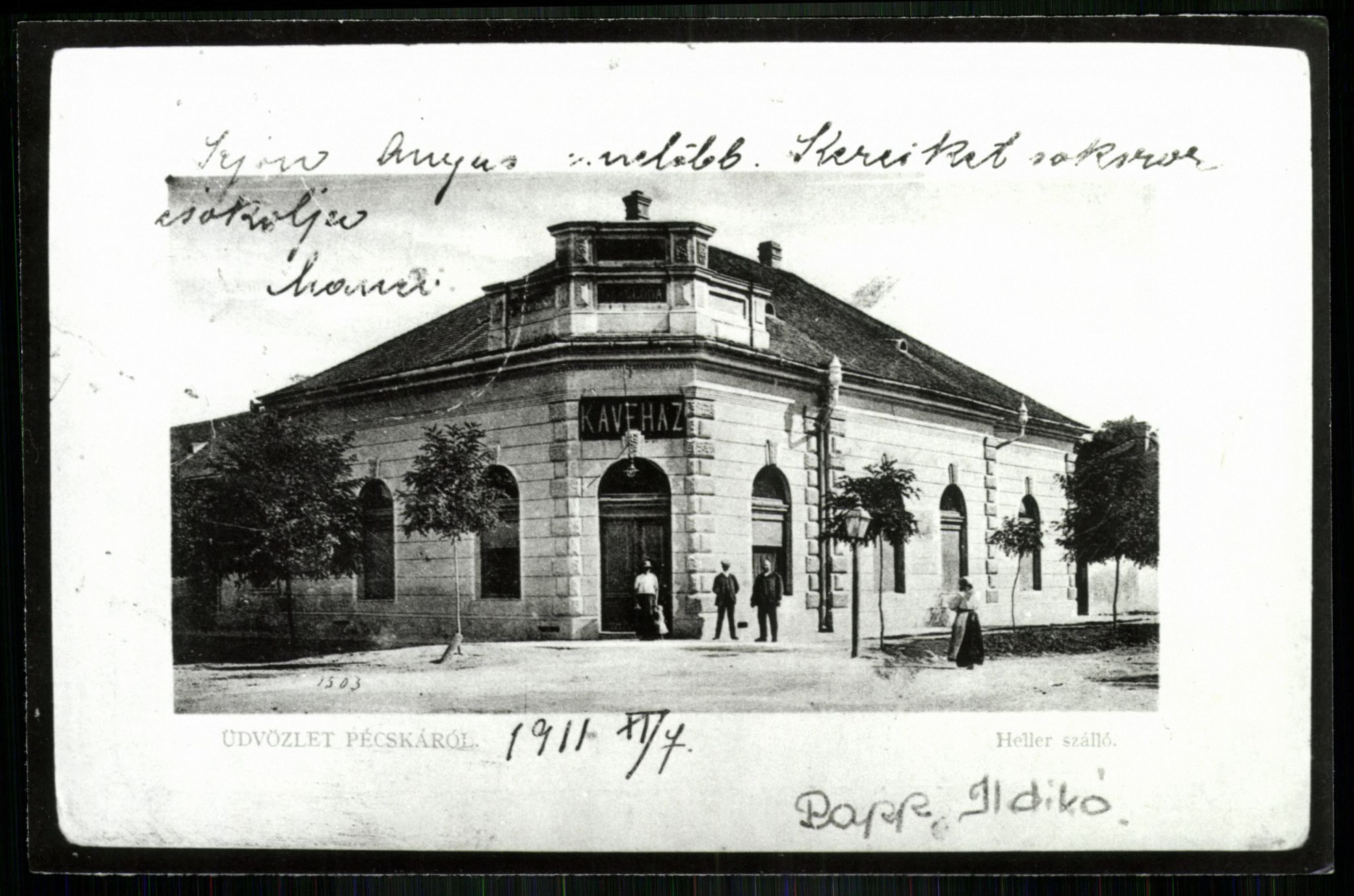 Pécska Heller szálló (Magyar Kereskedelmi és Vendéglátóipari Múzeum CC BY-NC-ND)