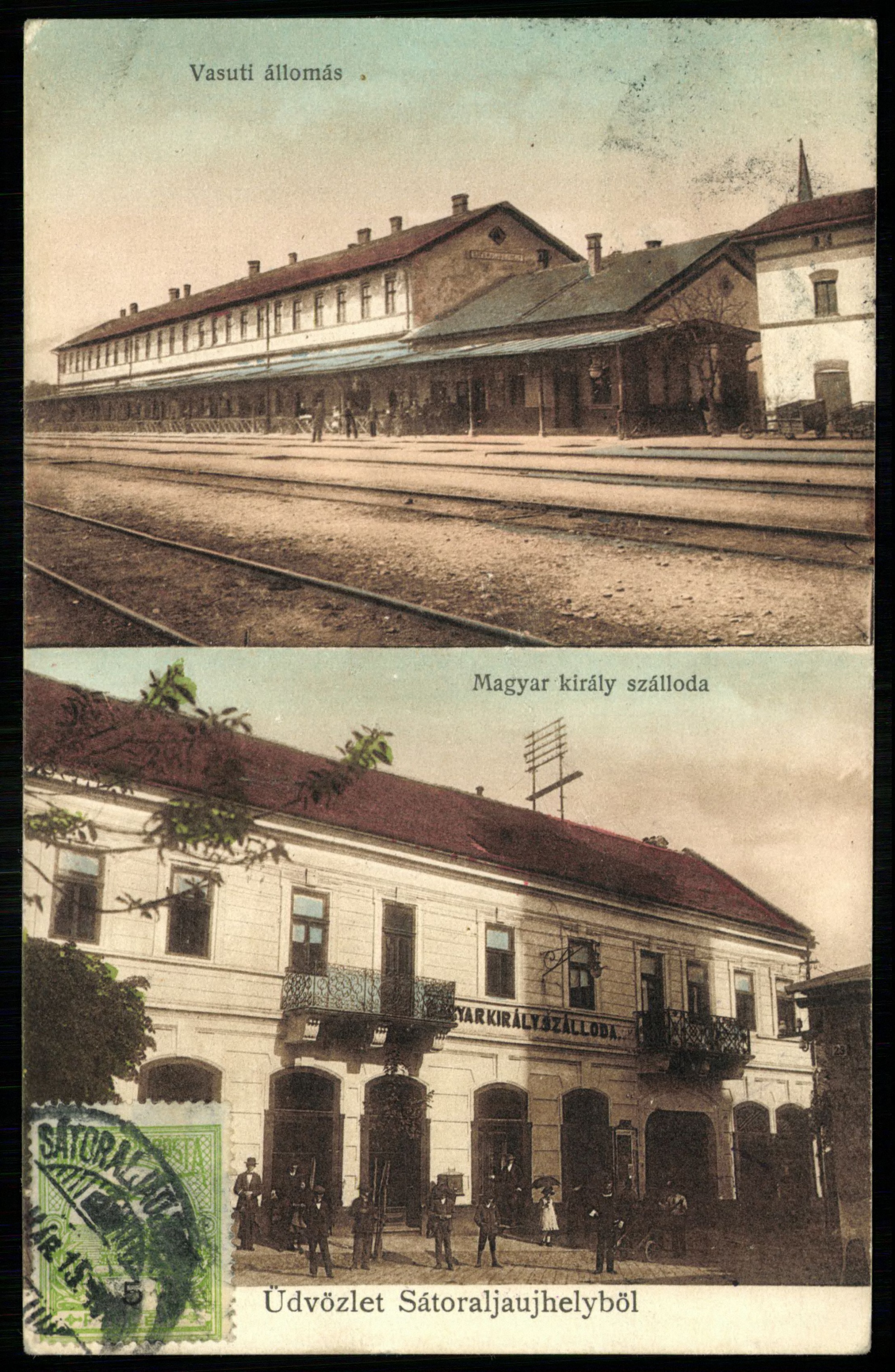 Sátoraljaújhely Vasúti állomás, Magyar király szálloda (Magyar Kereskedelmi és Vendéglátóipari Múzeum CC BY-NC-ND)