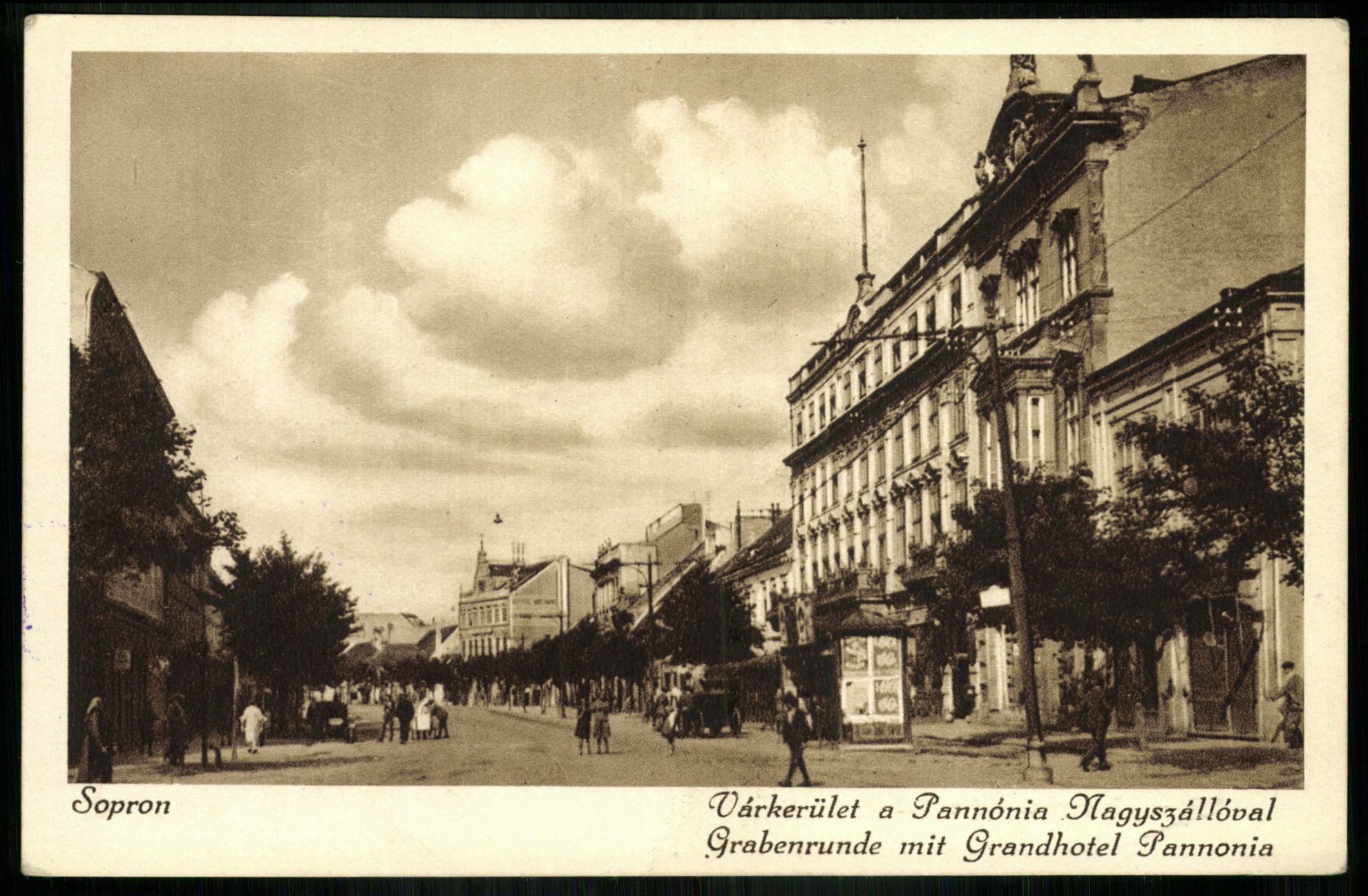 Sopron Várkerület a Pannónia Nagyszállóval (Magyar Kereskedelmi és Vendéglátóipari Múzeum CC BY-NC-ND)