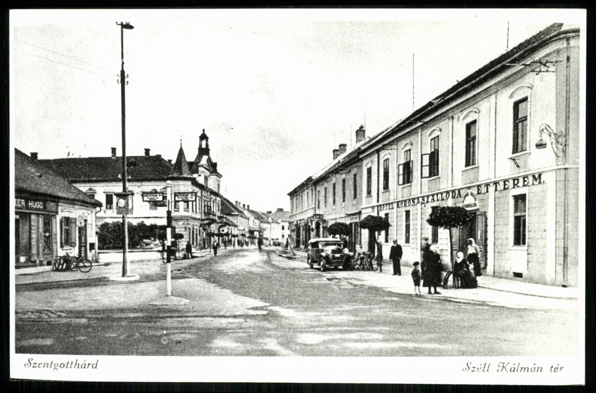 Szentgotthárd Széll Kálmán tér. Korona Szálloda Étterem (Magyar Kereskedelmi és Vendéglátóipari Múzeum CC BY-NC-ND)