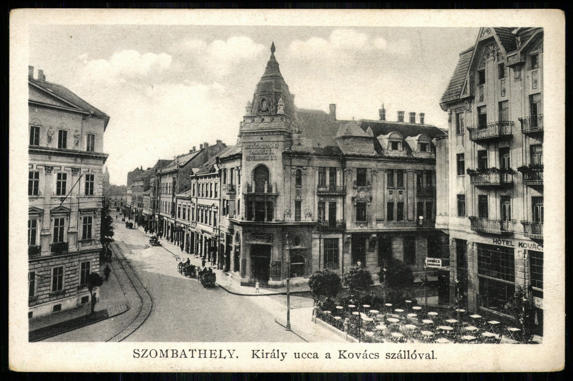 Szombathely Király utca a Kovács szállóval (Magyar Kereskedelmi és Vendéglátóipari Múzeum CC BY-NC-ND)