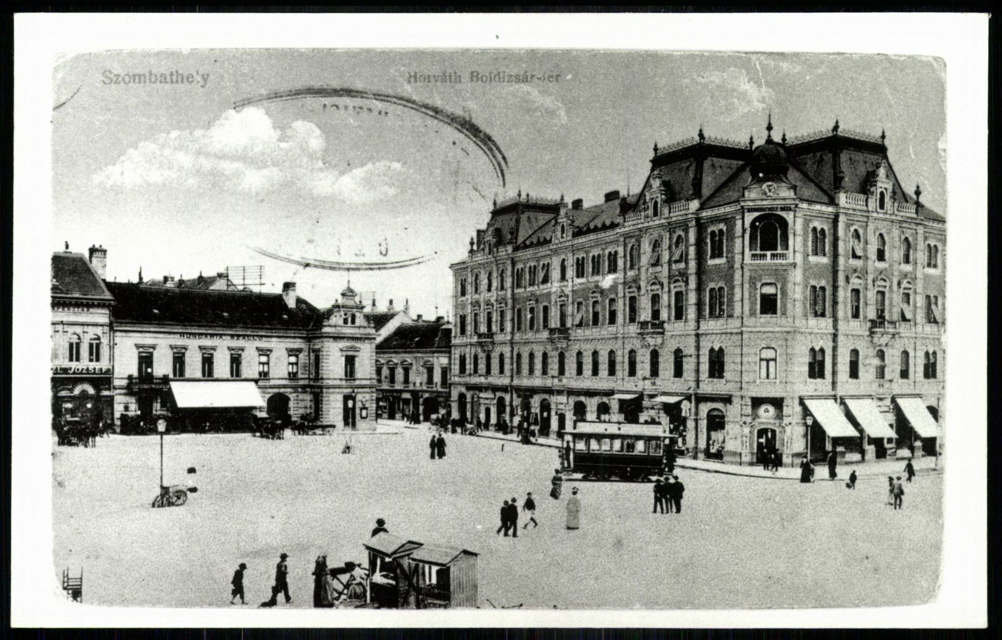 Szombathely. Horváth Boldizsár tér; Hungária Szálló (Magyar Kereskedelmi és Vendéglátóipari Múzeum CC BY-NC-ND)