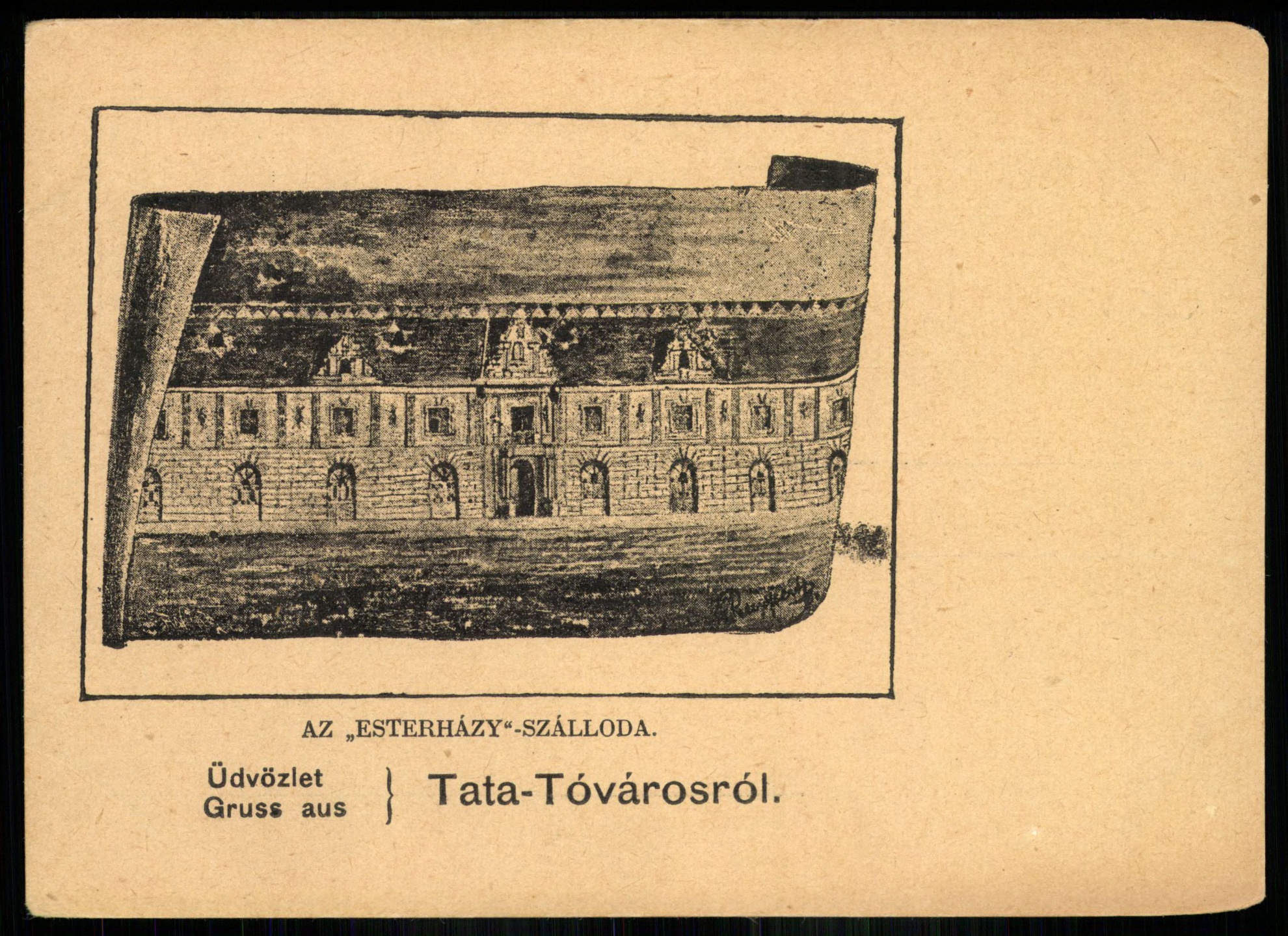 Tata-Tóváros Az „Esterházy” szálloda (Magyar Kereskedelmi és Vendéglátóipari Múzeum CC BY-NC-ND)